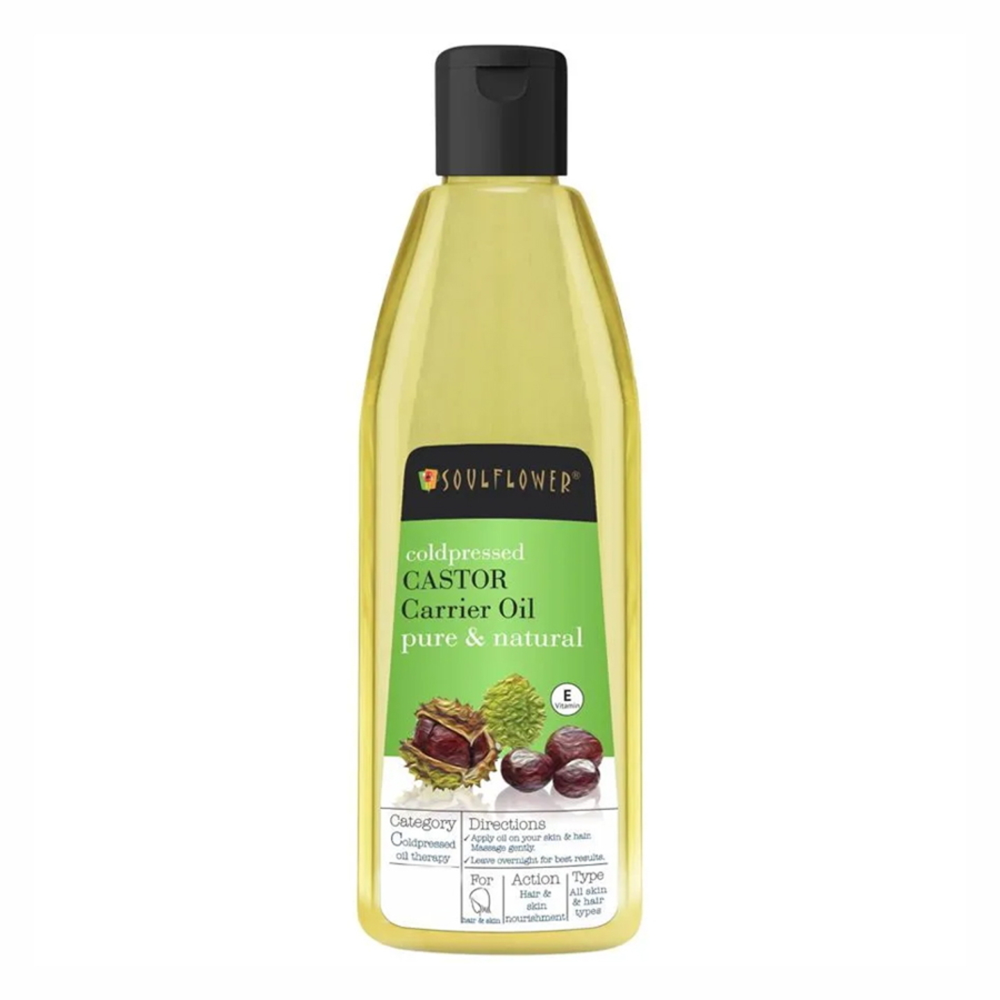 Soulflower Cold-Pressed Castor Carrier Oil: 120 ml