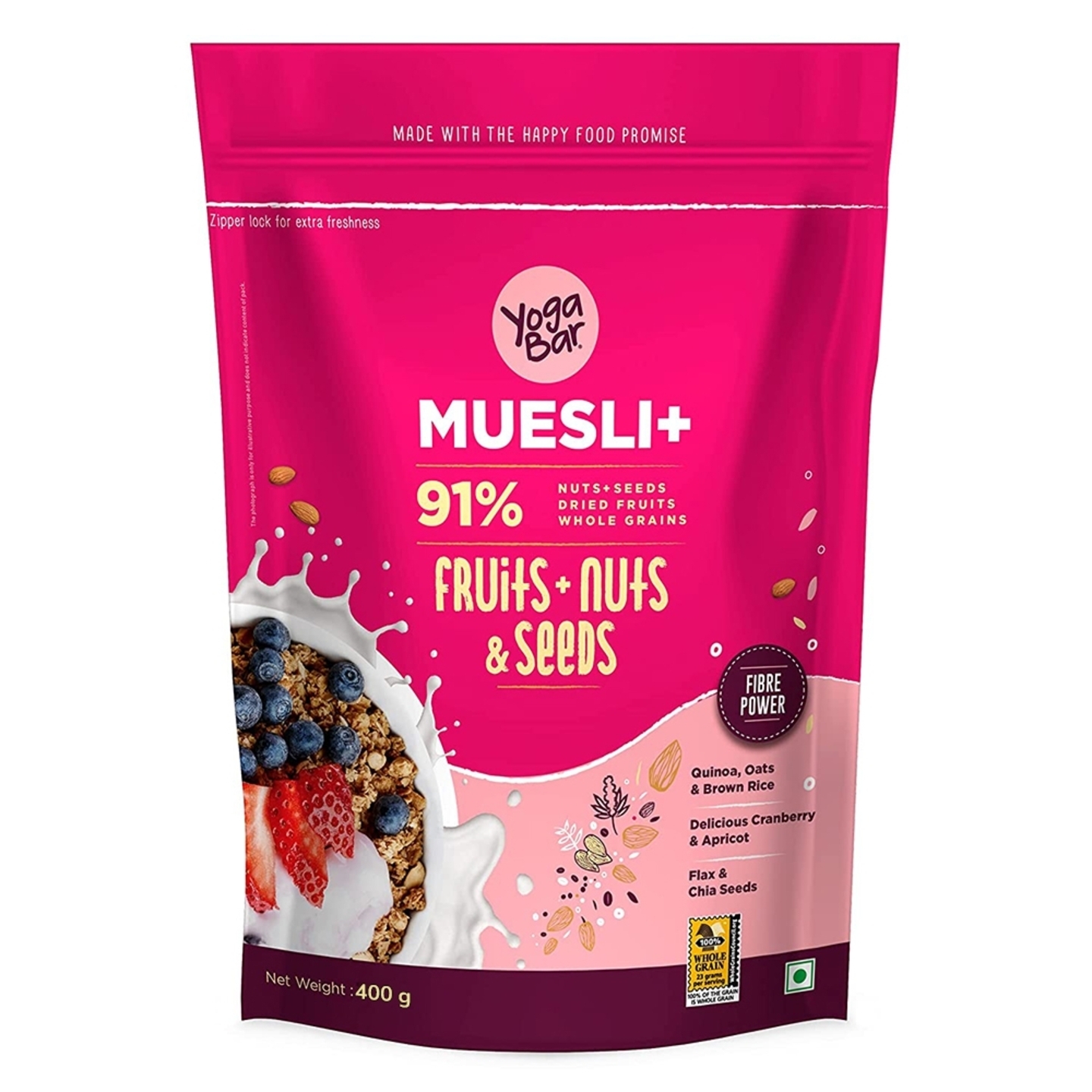 Yoga Bar Muesli - Fruits + Nuts & Seeds: 400 gms