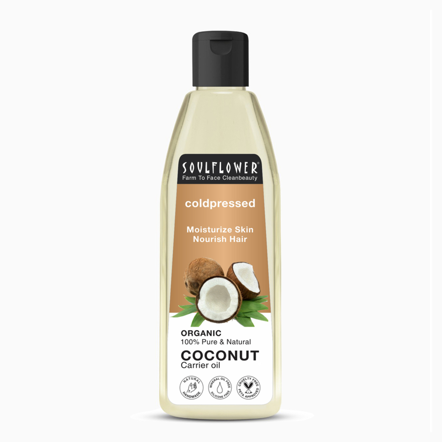 Soulflower Cold-Pressed Coconut Carrier Oil: 120 ml