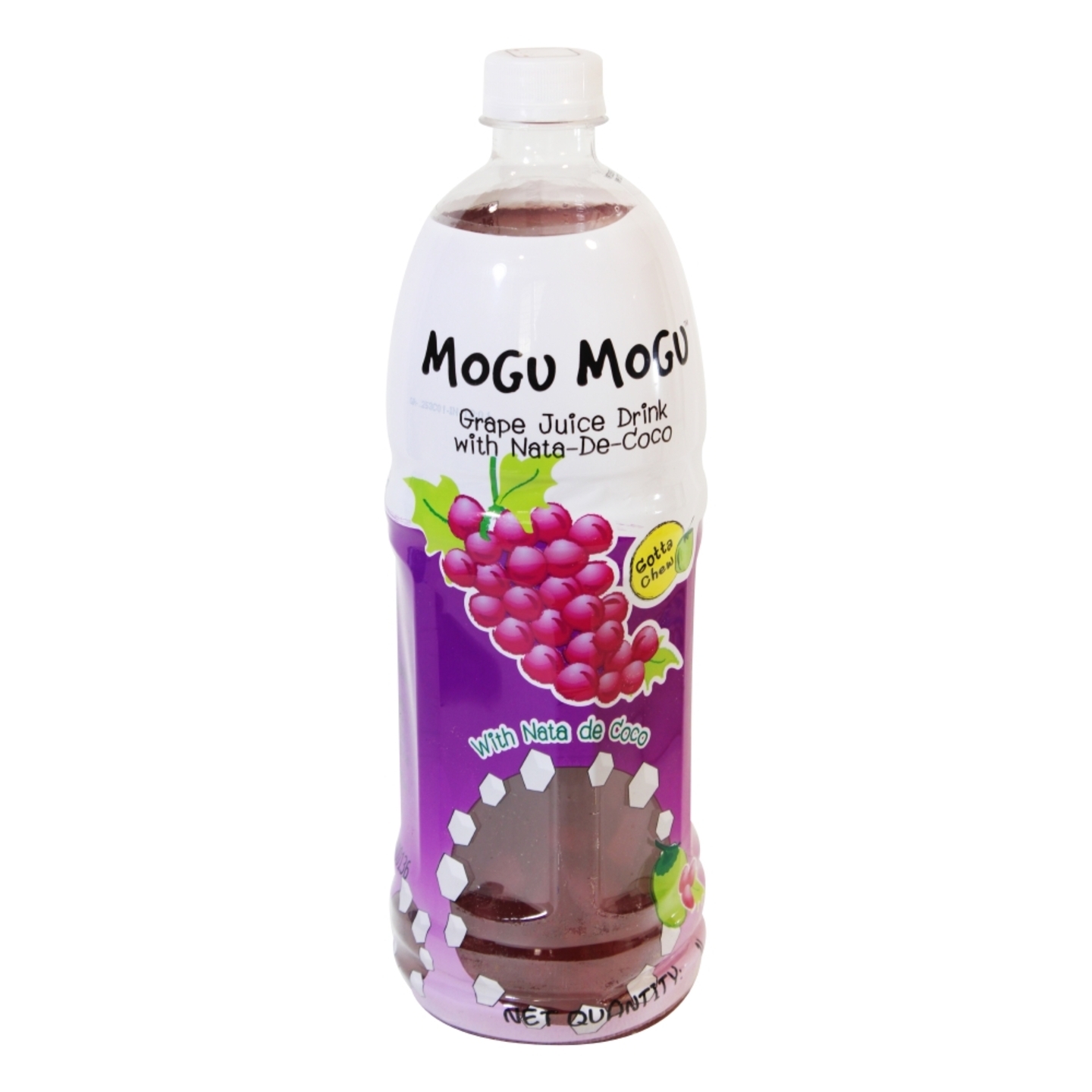 Mogu Mogu Grape Juice Drink with Nata De Coco: 1 Litre