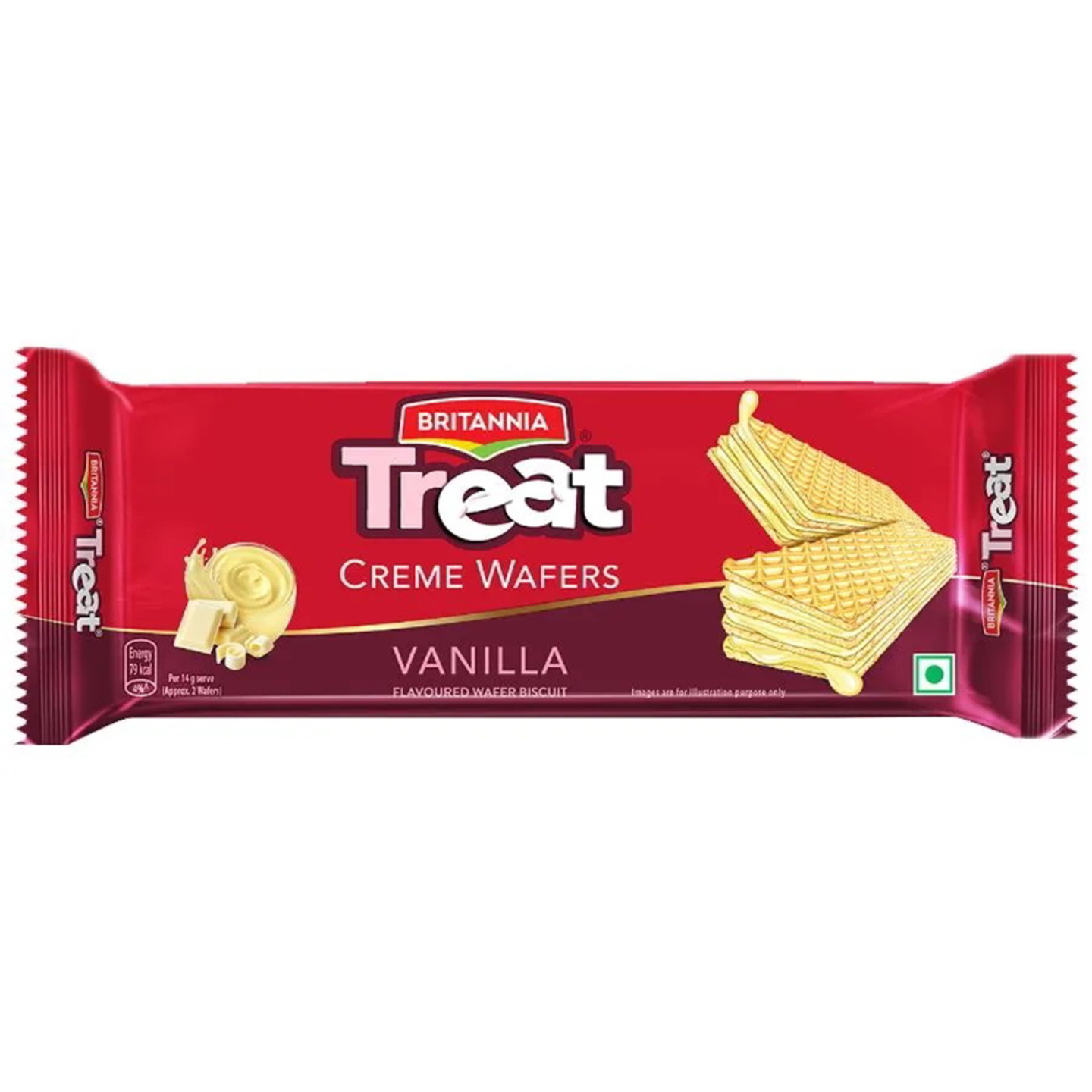 Britannia Treat Vanilla Creme Wafers: 55 gms