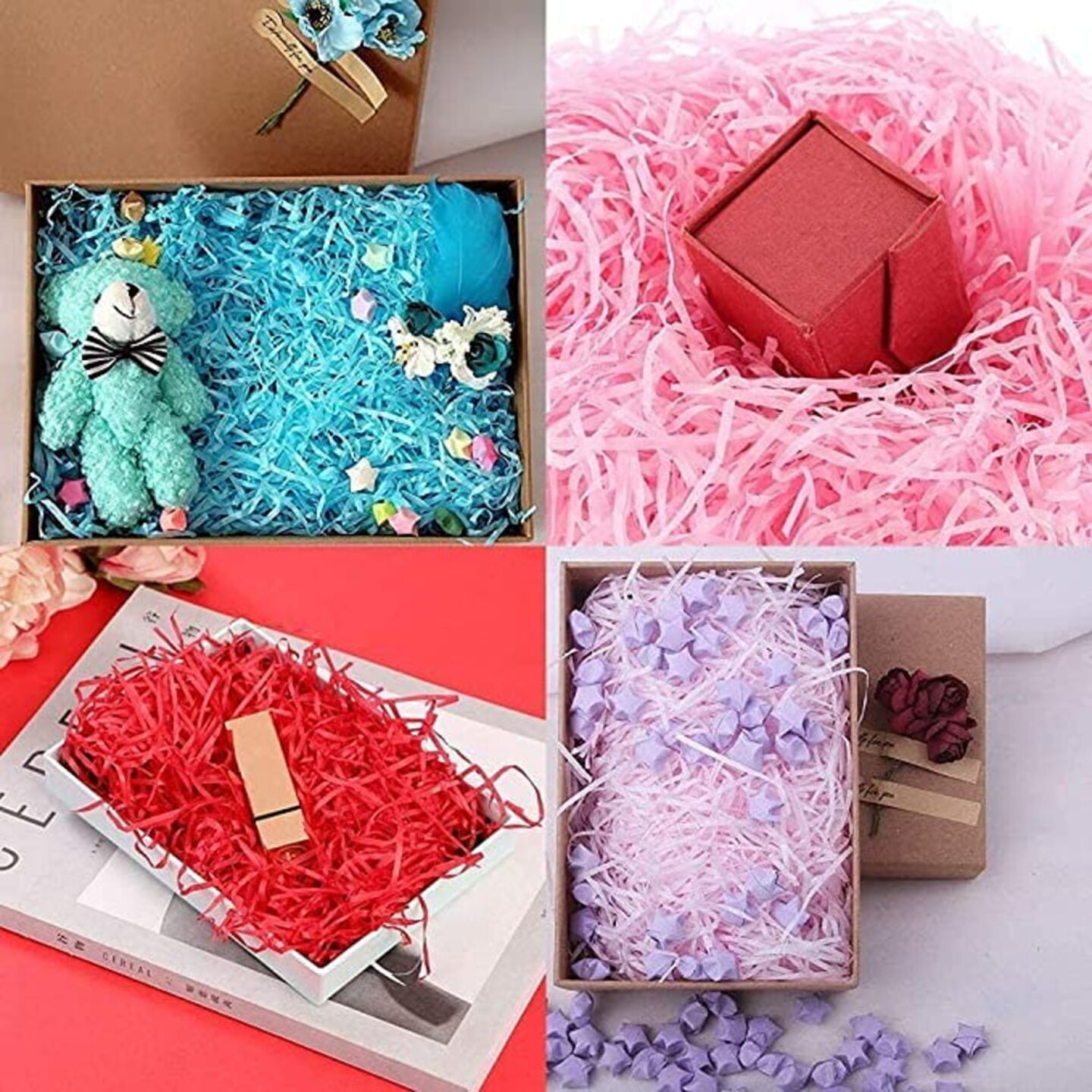 Gift Paper Shreds - Assorted: 50 gms