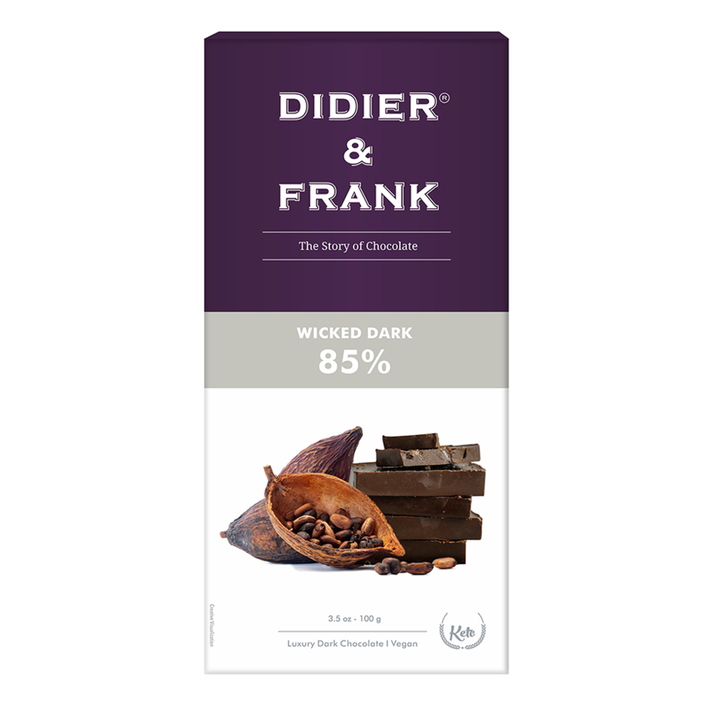 Didier & Frank Wicked Dark 85% Dark Chocolate: 100 gms