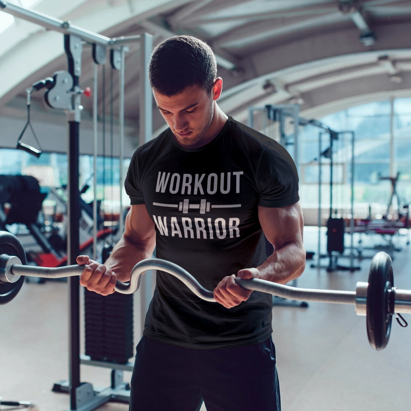 Workout Warrior Mens Half T-shirt