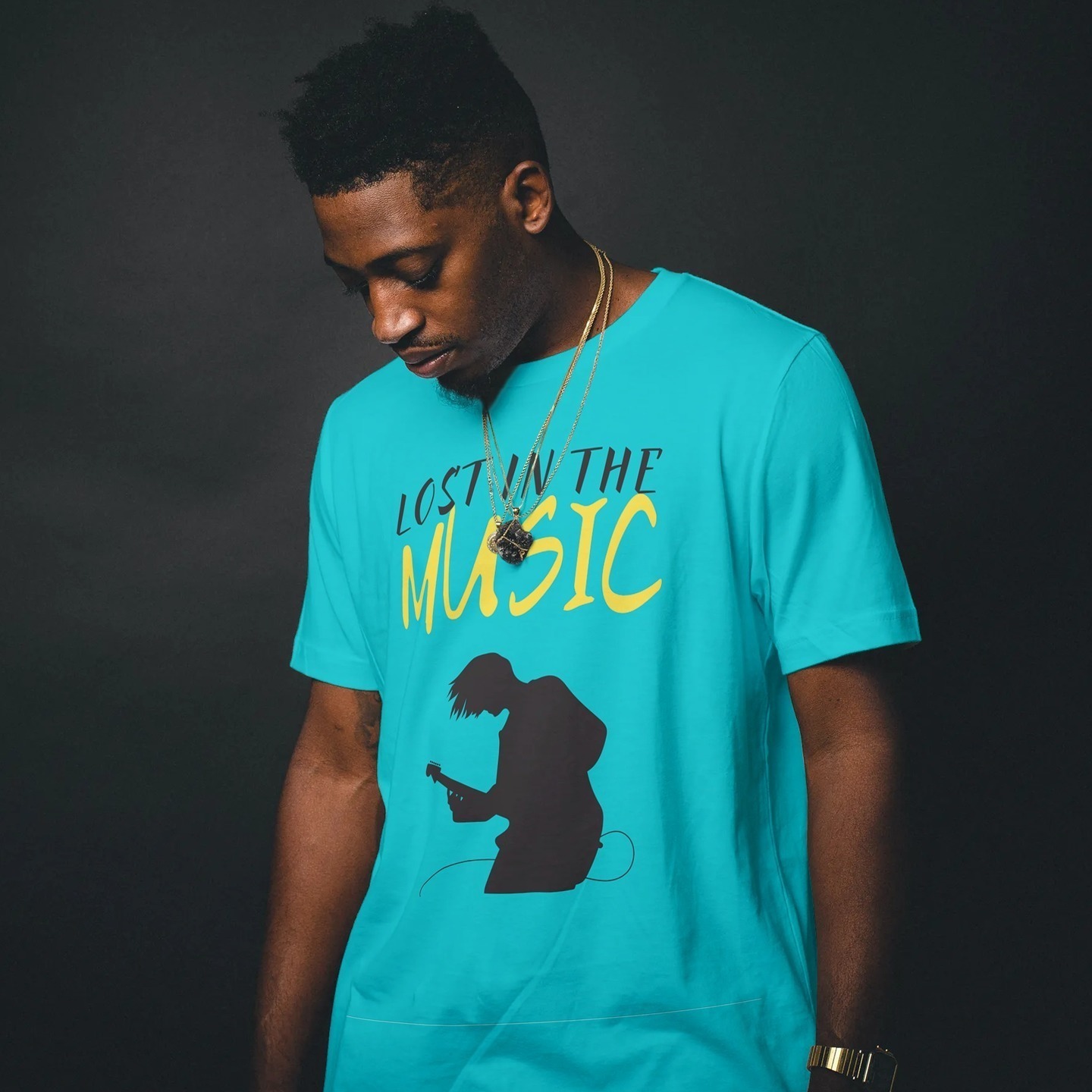 Lost In The Music Half Sleeve T-Shirt