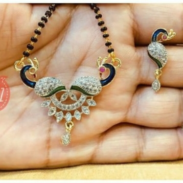 Mangalsutra with earring vip diamond