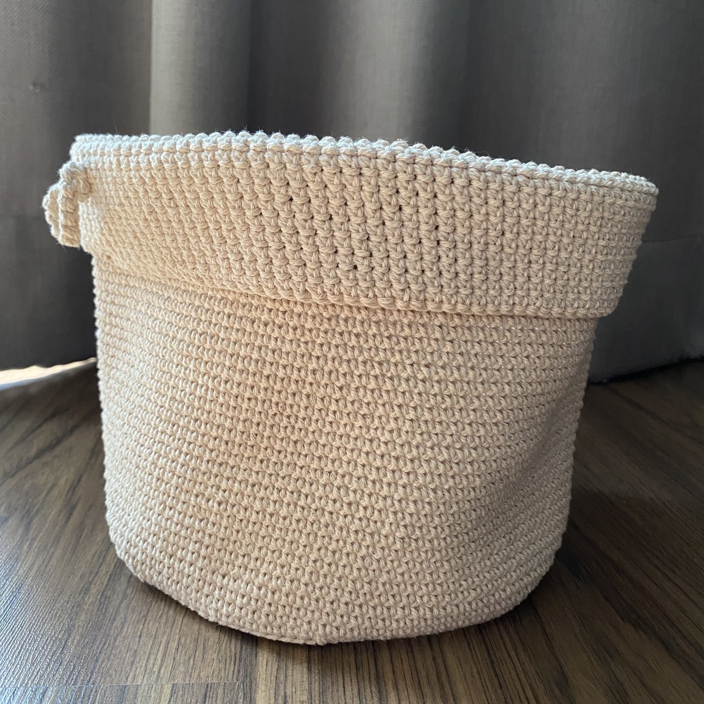 Hand Knitted Fabric Basket Small Size