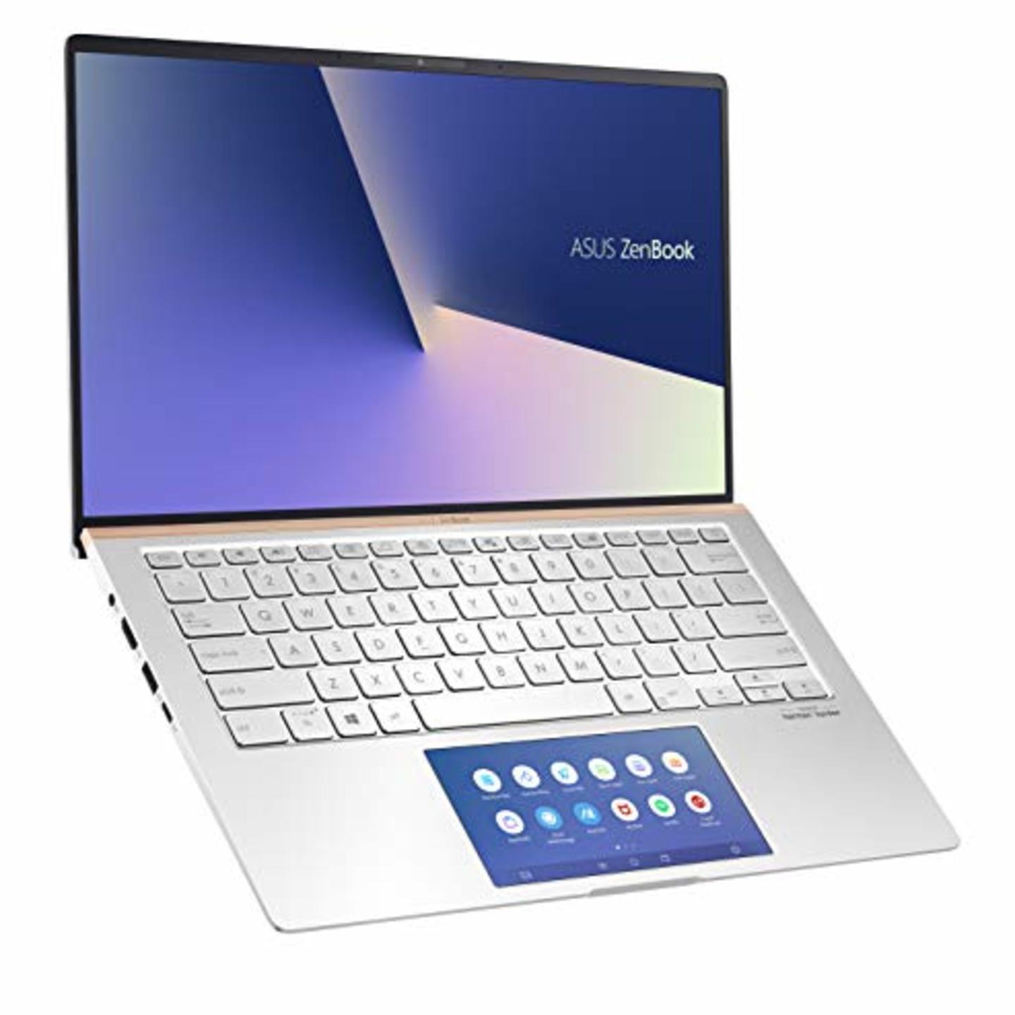 Rajsri Computers-ASUS ZenBook 14 UX434FL-A5822TS Intel Core i5 10th Gen 14-inch FHD Thin & Light Laptop (8GB RAM/512GB PCIe SSD/Windows 10/MS-Office 2019/2GB NVIDIA GeForce MX250 Graphics/1.26 Kg), Icicle Silver