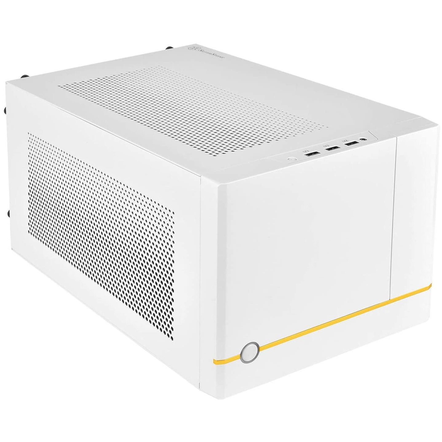 SilverStone Technology SUGO 14, SG14, White, Mini-ITX Cube Chassis, Supports 3 Slot Full Length GPUs / ATX PSU / 240mm AIO, 4 Removable Panels, SST-SG14W