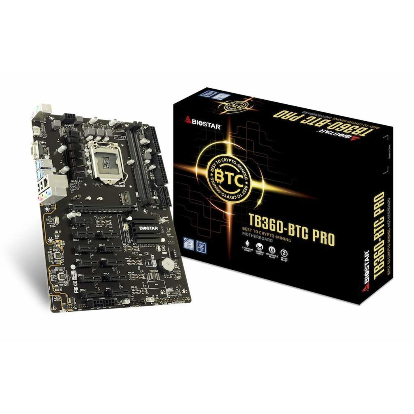 Rajsri Computers-Biostar TB360-BTC PRO Core i7i5i3 LGA1151 Intel B360 DDR4 12 GPU Mining Motherboard