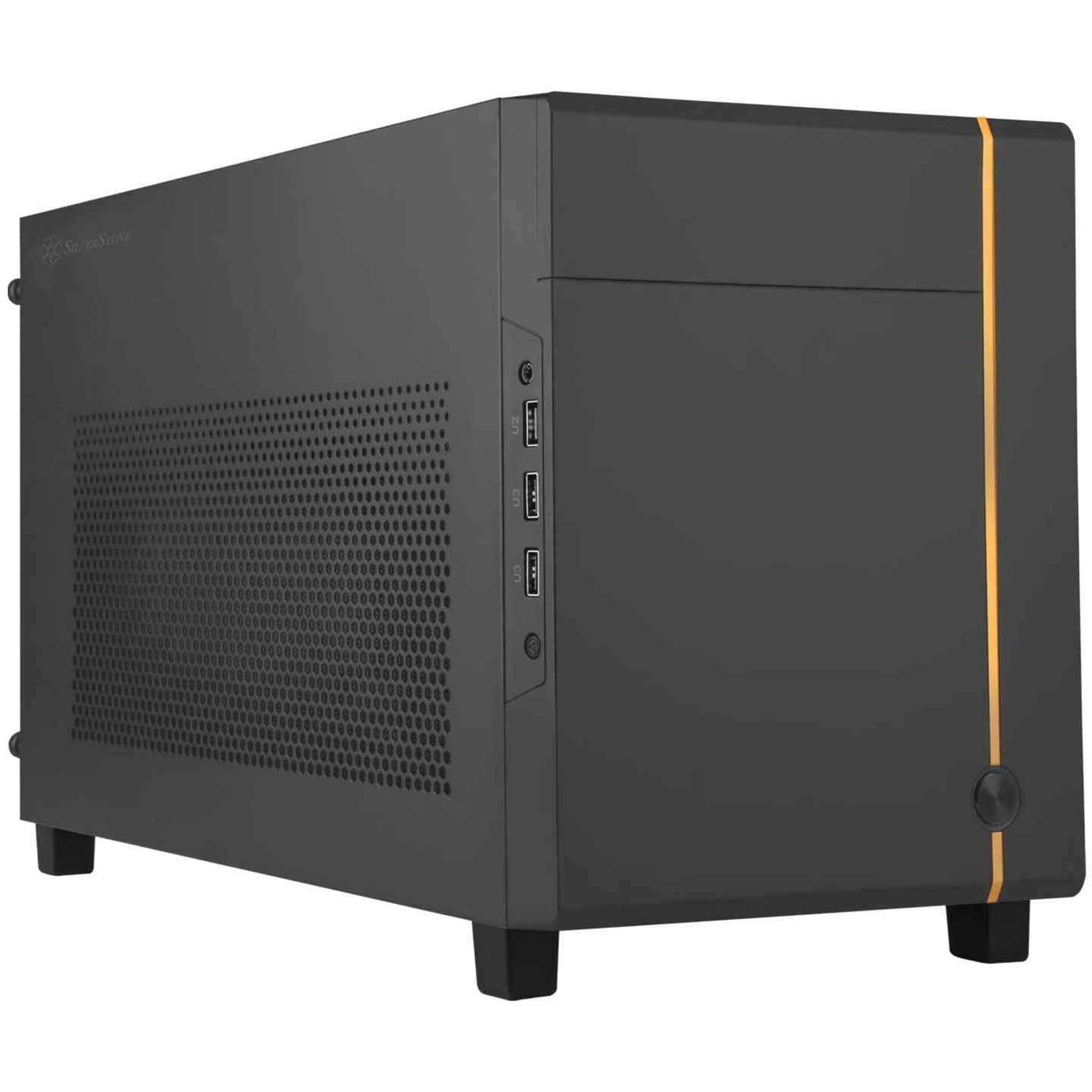 SilverStone Technology SUGO 14, SG14, Black, Mini-ITX Cube Chassis, Supports 3 Slot Full Length GPUs / ATX PSU / 240mm AIO, 4 Removable Panels, SST-SG14B