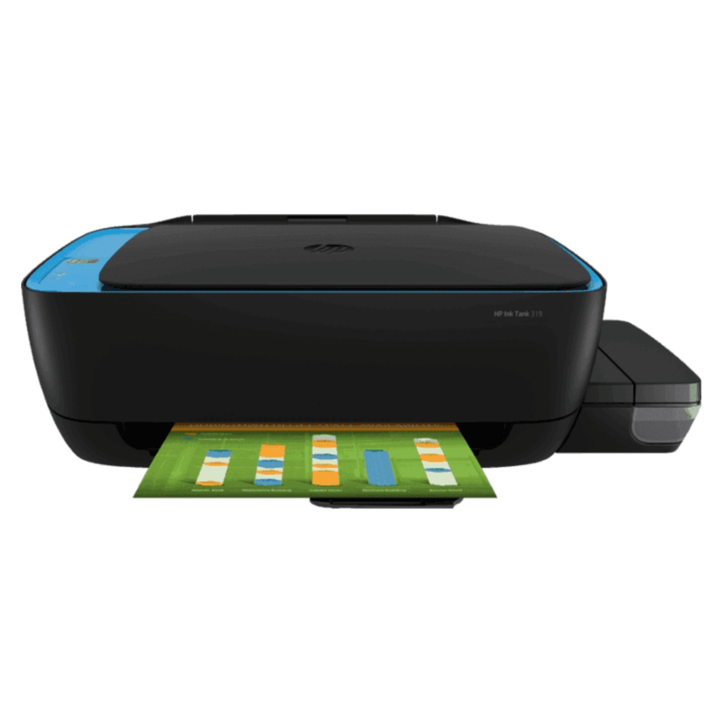 Rajsri Computers-HP Ink Tank 319 Colour Printer, Scanner and Copier for Home/Office, High Capacity Tank (15,000 Black and 8000 Colour), Per Page(10P for B/W and 20P for Colour), Borderless Printing