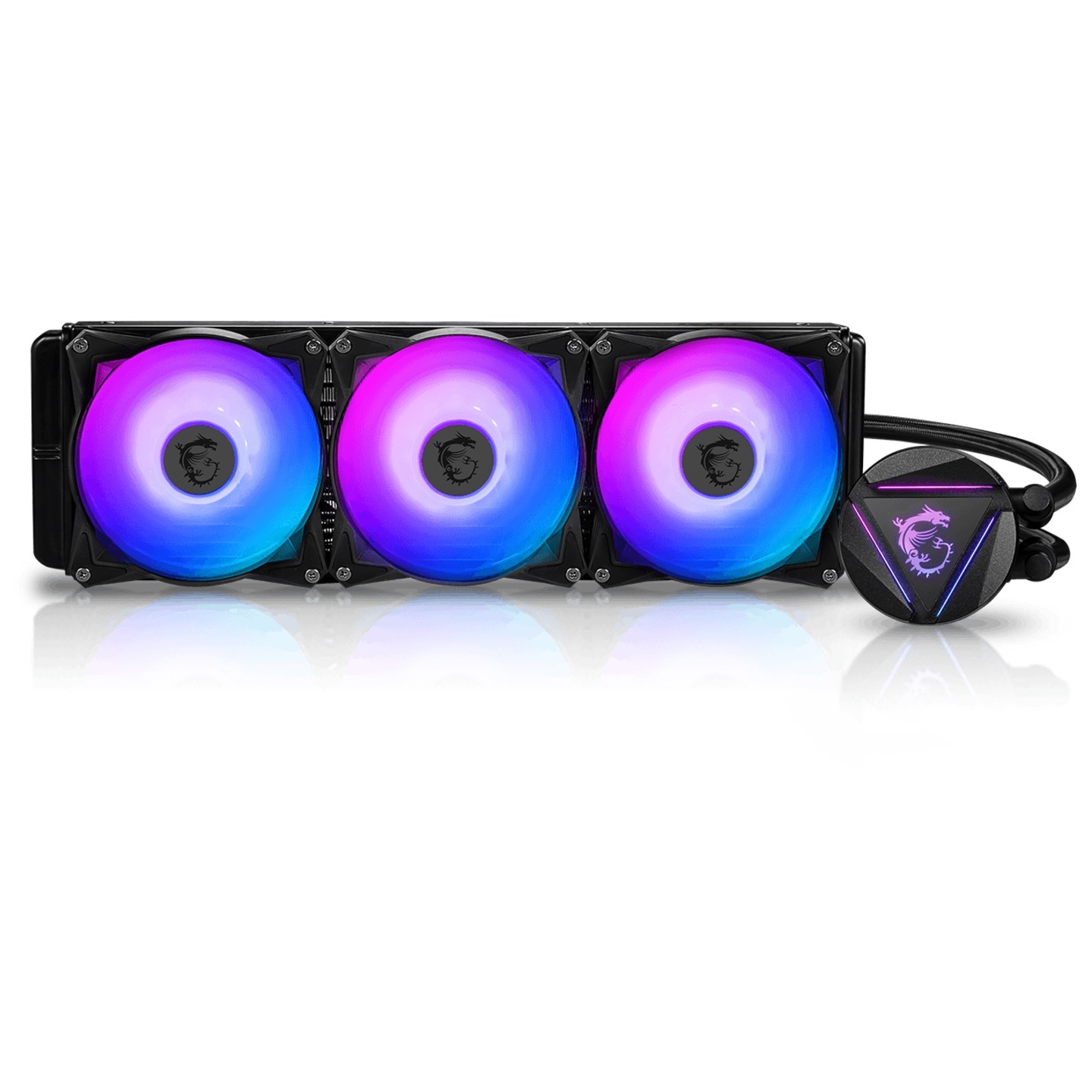 Rajsri Computers-MSI MAG CORELIQUID 360R AIO Liquid Cooler, 360 Radiator, 3 x 120mm ARGB Fans, Intel 115112002066, AMD AM4TR4sTR4