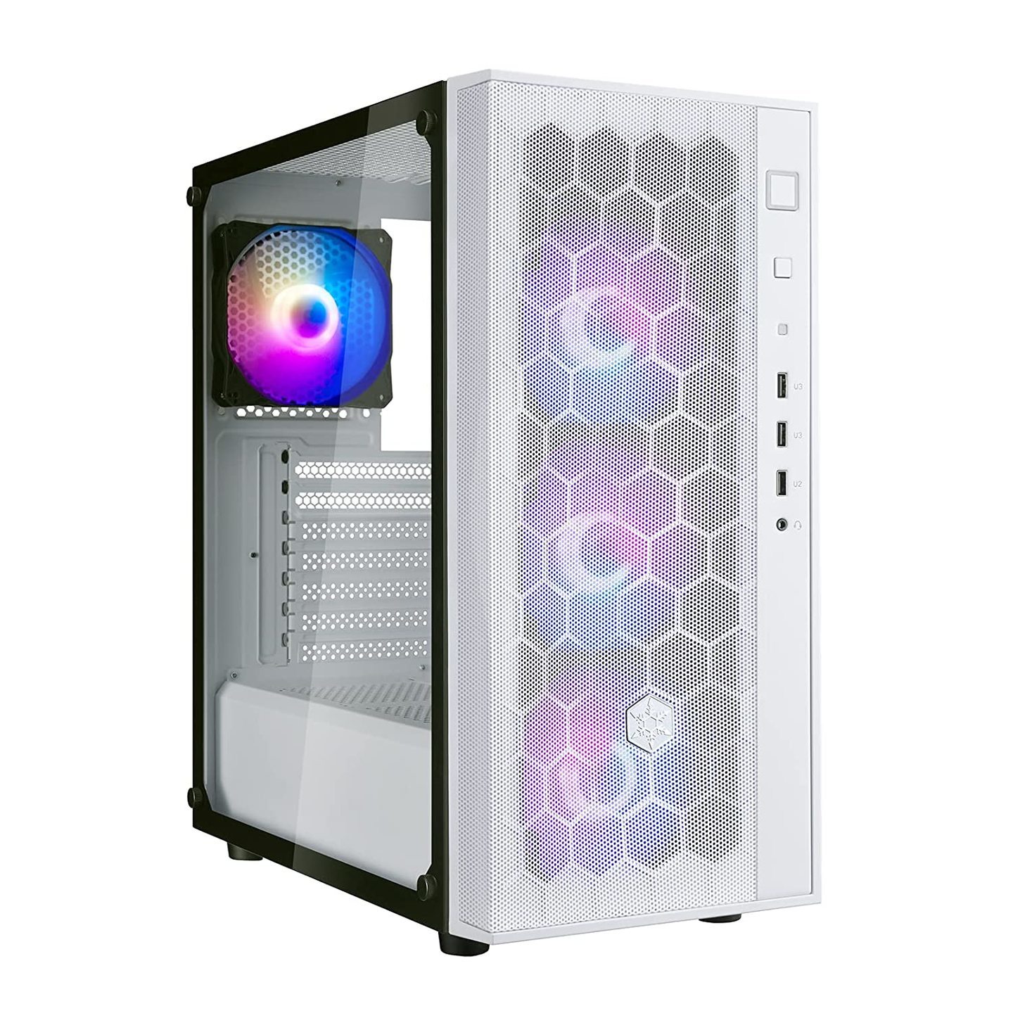SilverStone FARA R1 PRO Stylish and Distinct Tempered Glass Mid Tower ATX Computer Case, White (SST-FAR1W-PRO)