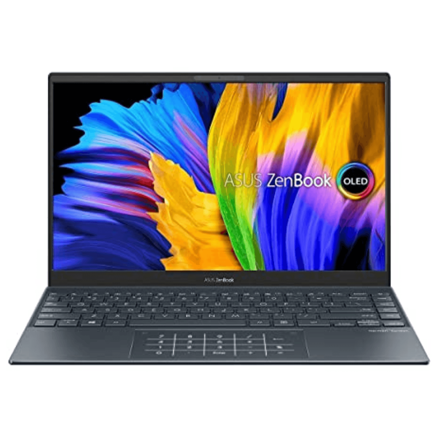 Rajsri Computers-ASUS Zenbook13{2021} (R5-5500U/8GB RAM/512 GB NVMe SSD/Win10+McAfee/Ms Office H&S 2019/13.3 inch FHD IPS OLED/Integrated Radeon Graphic/FP Reader/1.4 kg/Grey/1 Yr.)UM325UA-KG501TS