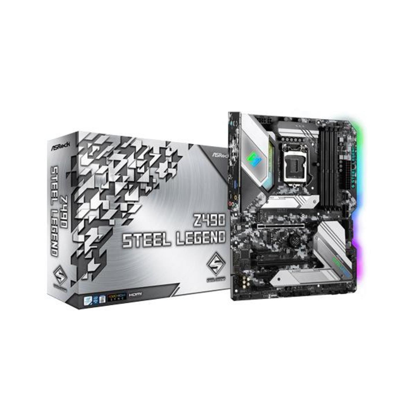 Rajsri Computers-ASRock Z490 Steel Legend Supports 10 th Gen and Future Generation Intel Core TM Processors (Socket 1200) Motherboard
