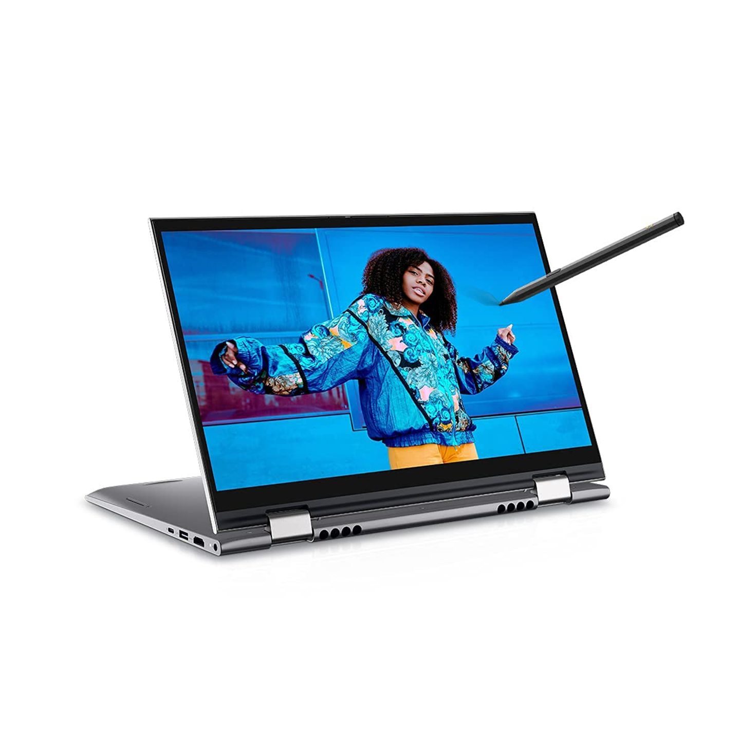 Rajsri Computers - Dell 14 2021 i5-1155G7 2in1 Touch Screen Laptop, 8GB, 512GB SSD, Win 10 + MS Office, 14.0 35.56 cms FHD Display, Backlit KB, FPR + Active Pen, Platinum Silver Inspiron 5410, D560594WIN9S