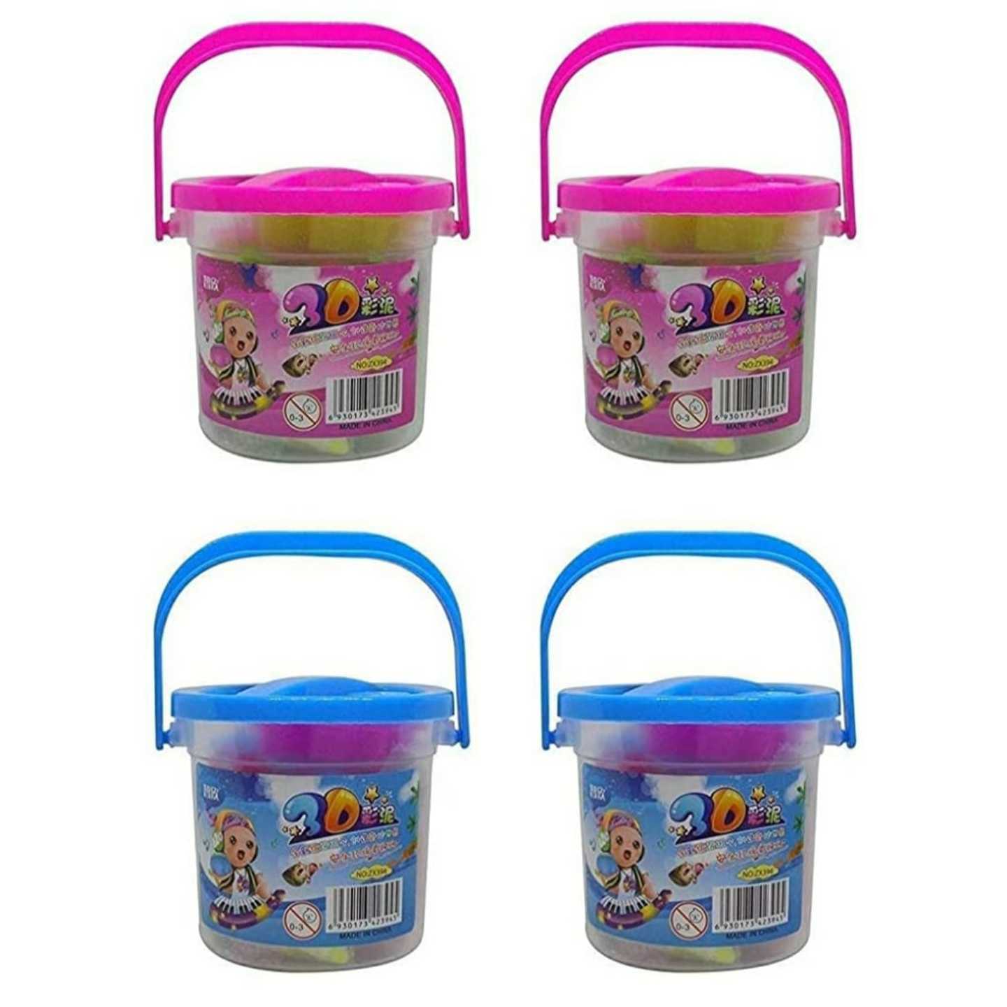 Dough Colourful Clay Pack of 4 buckets for kids