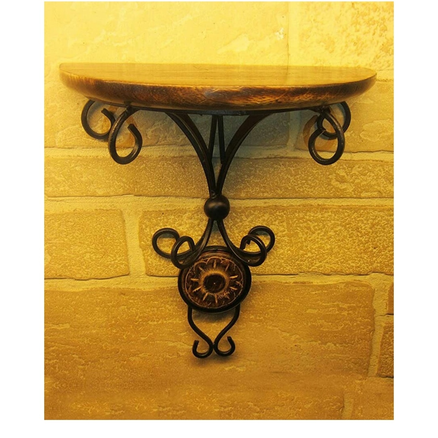 Solid wood & Iron Wall Shelf 