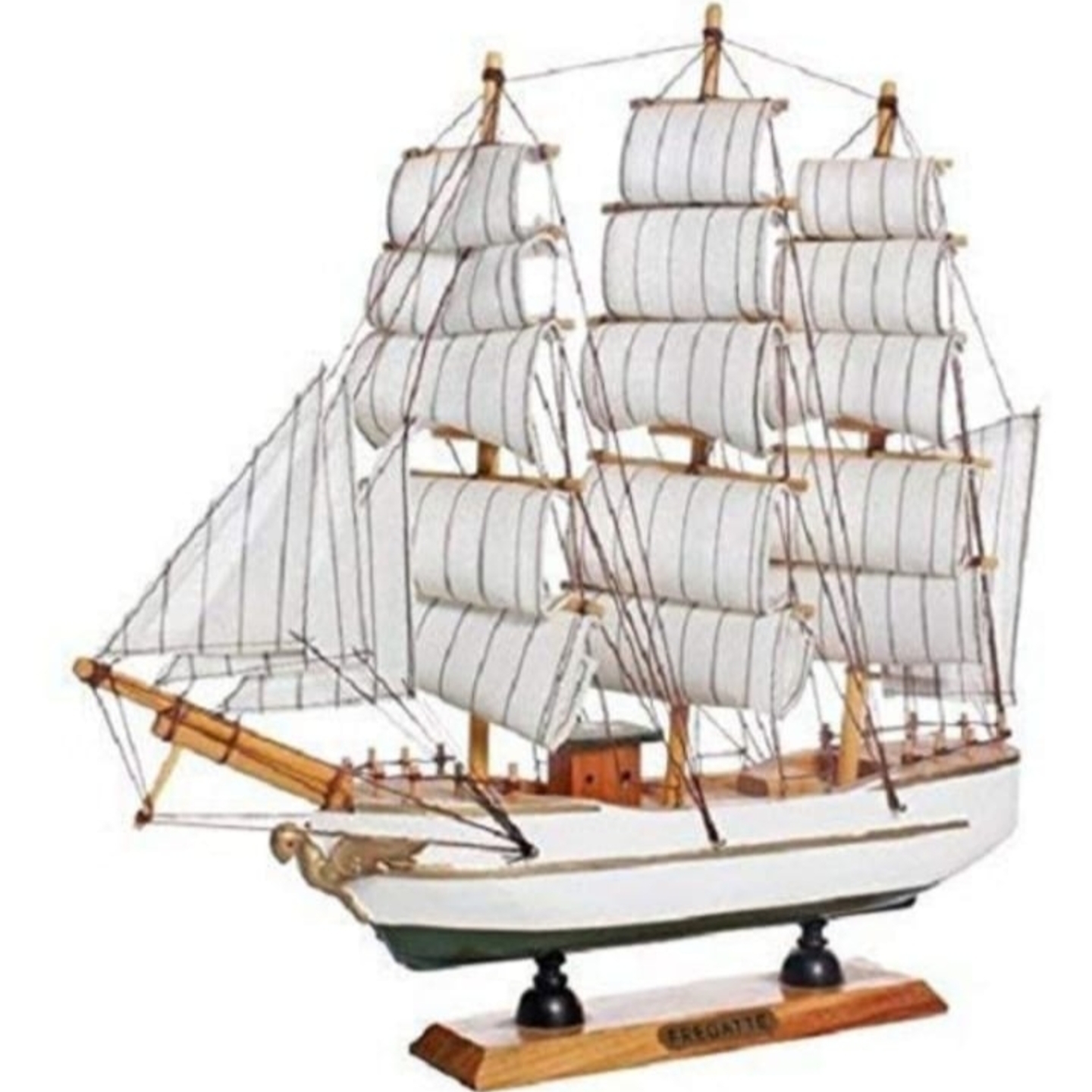 Wooden Boat showpiece with lighting 