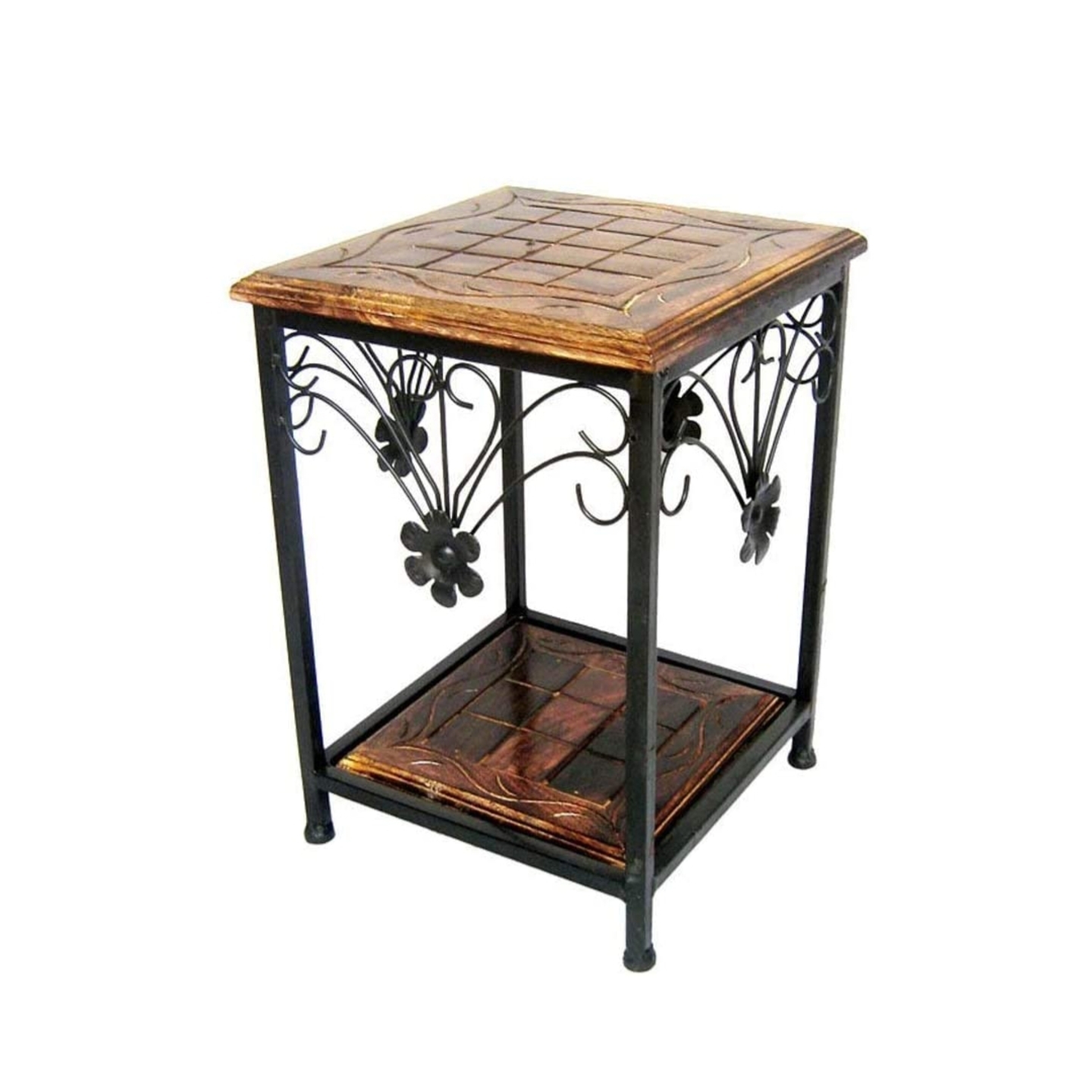 Solid wood & iron decorative table 