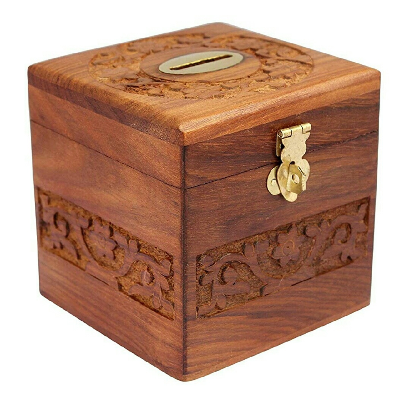 Wooden Handcrafted Takai Craft Money Bank 