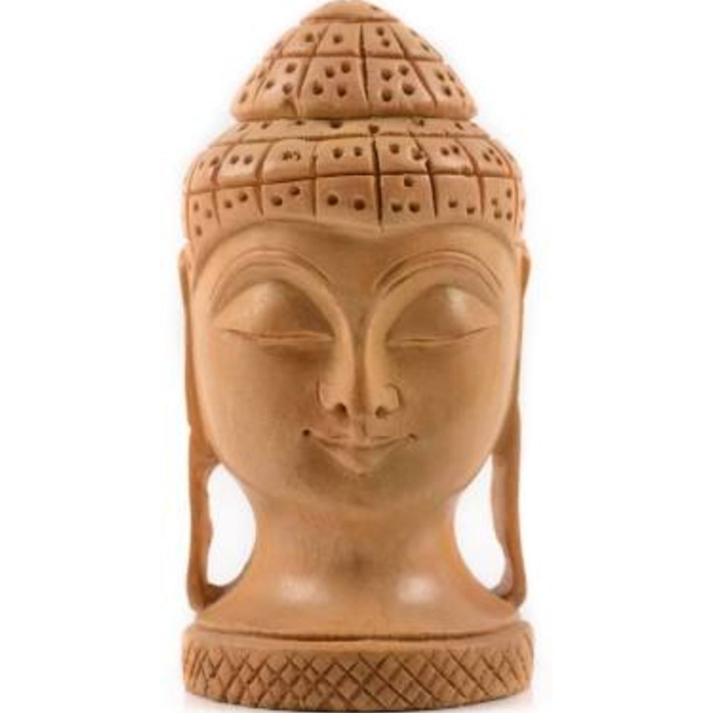 Solid Wood Lord Buddha Head Pack of 1