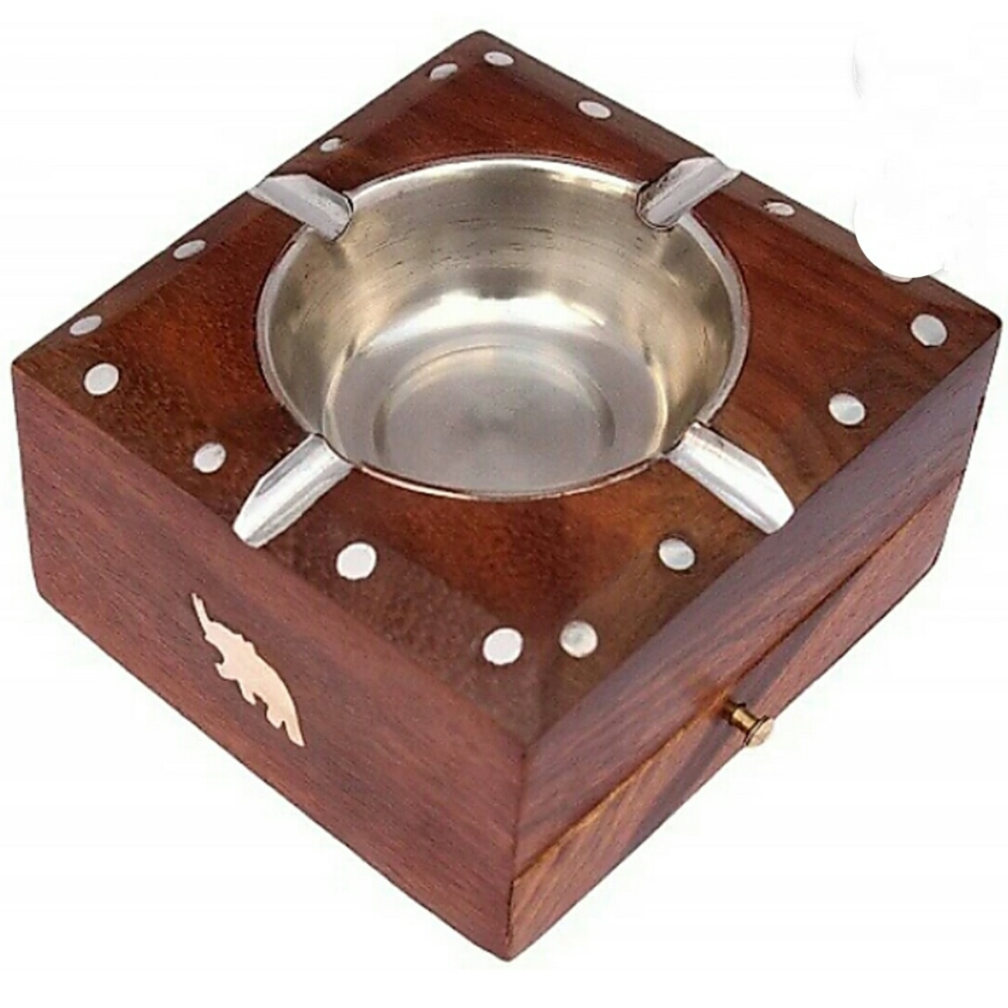 Wooden Square shape ashtray