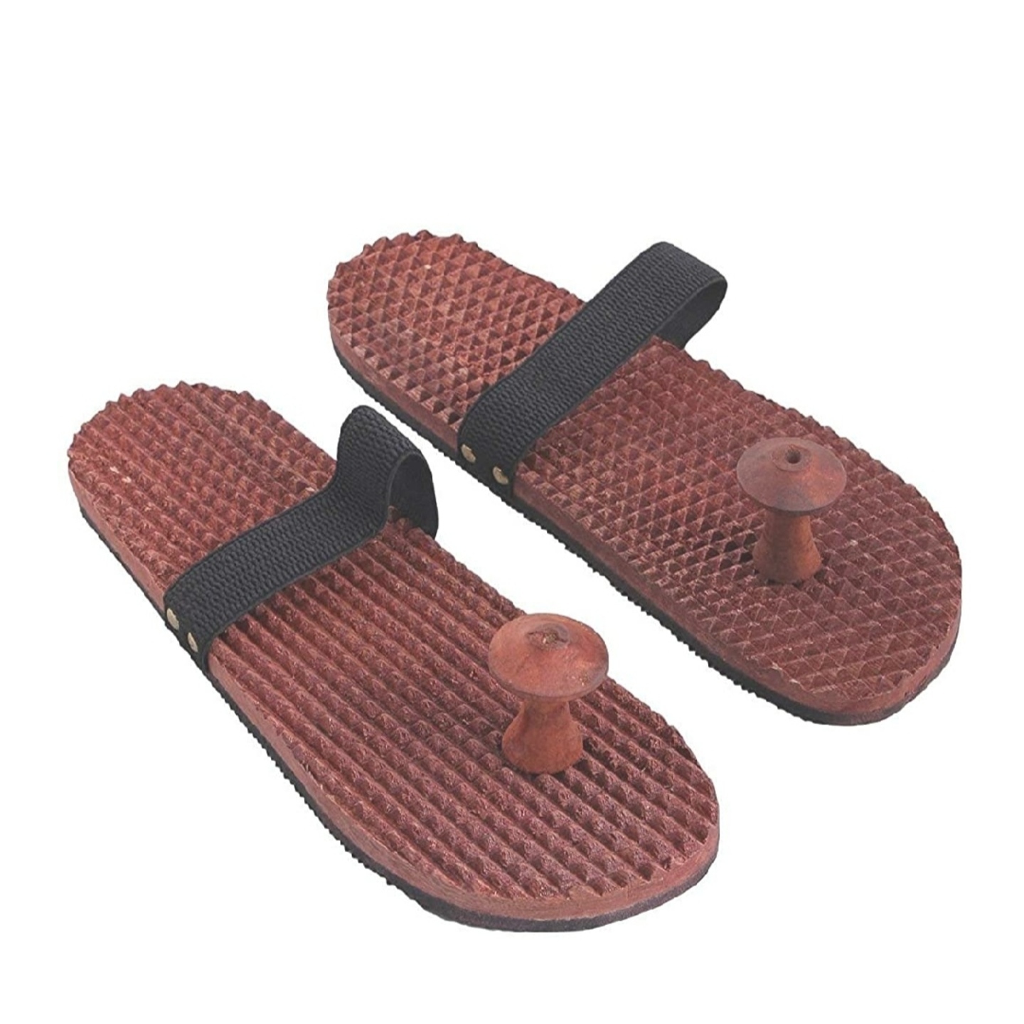 Wooden KhadaunChappal with accu-pressure design