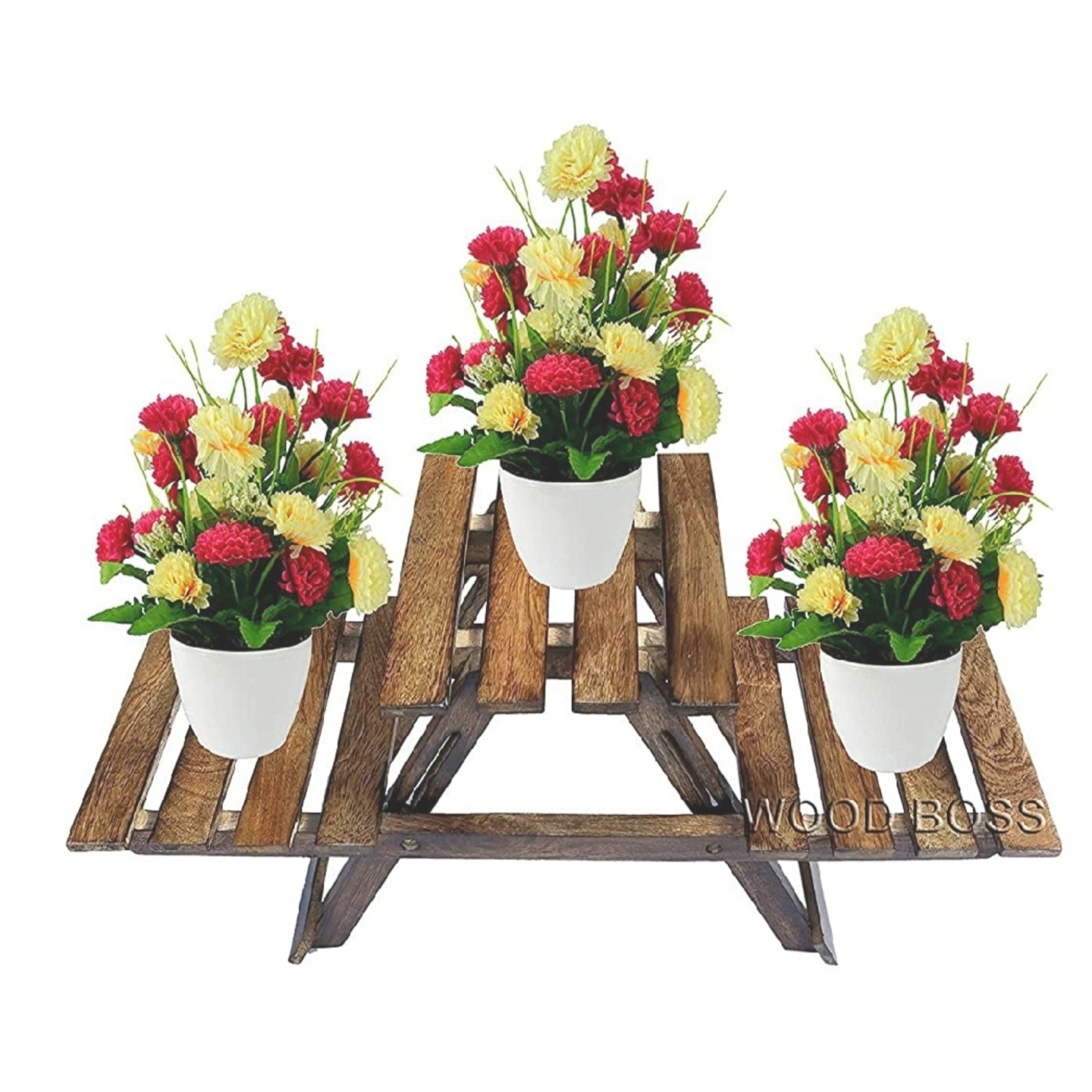 Solid Wood Plant & Vase Table