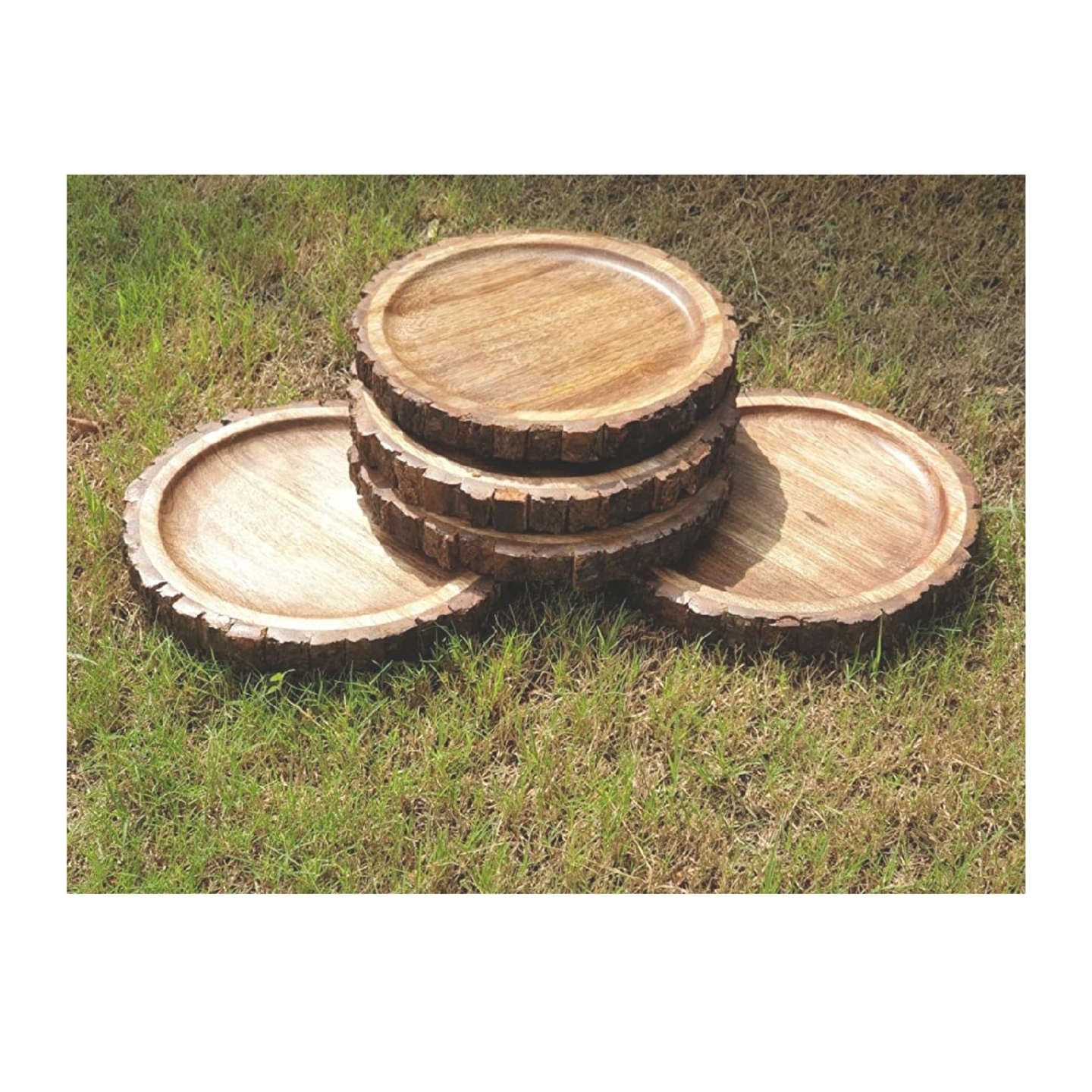 Wooden Log Shape Serving Tray Pack of 1