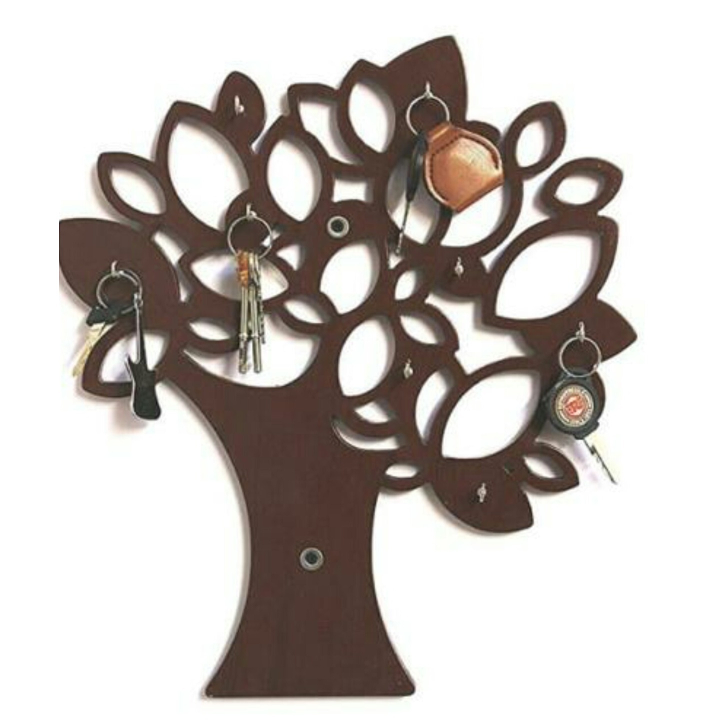 Wooden MDF Tree shape wall decor with key holders 