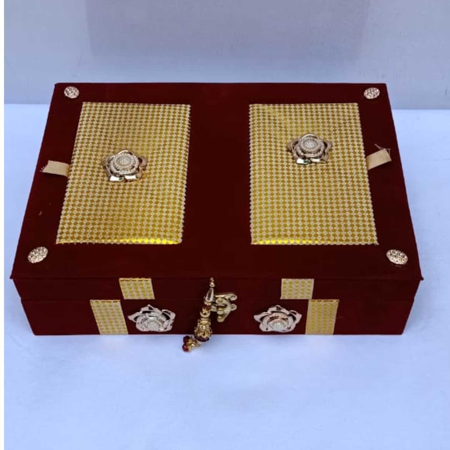 Exclusive Wood MDF Velvet Holy book stand cum box 