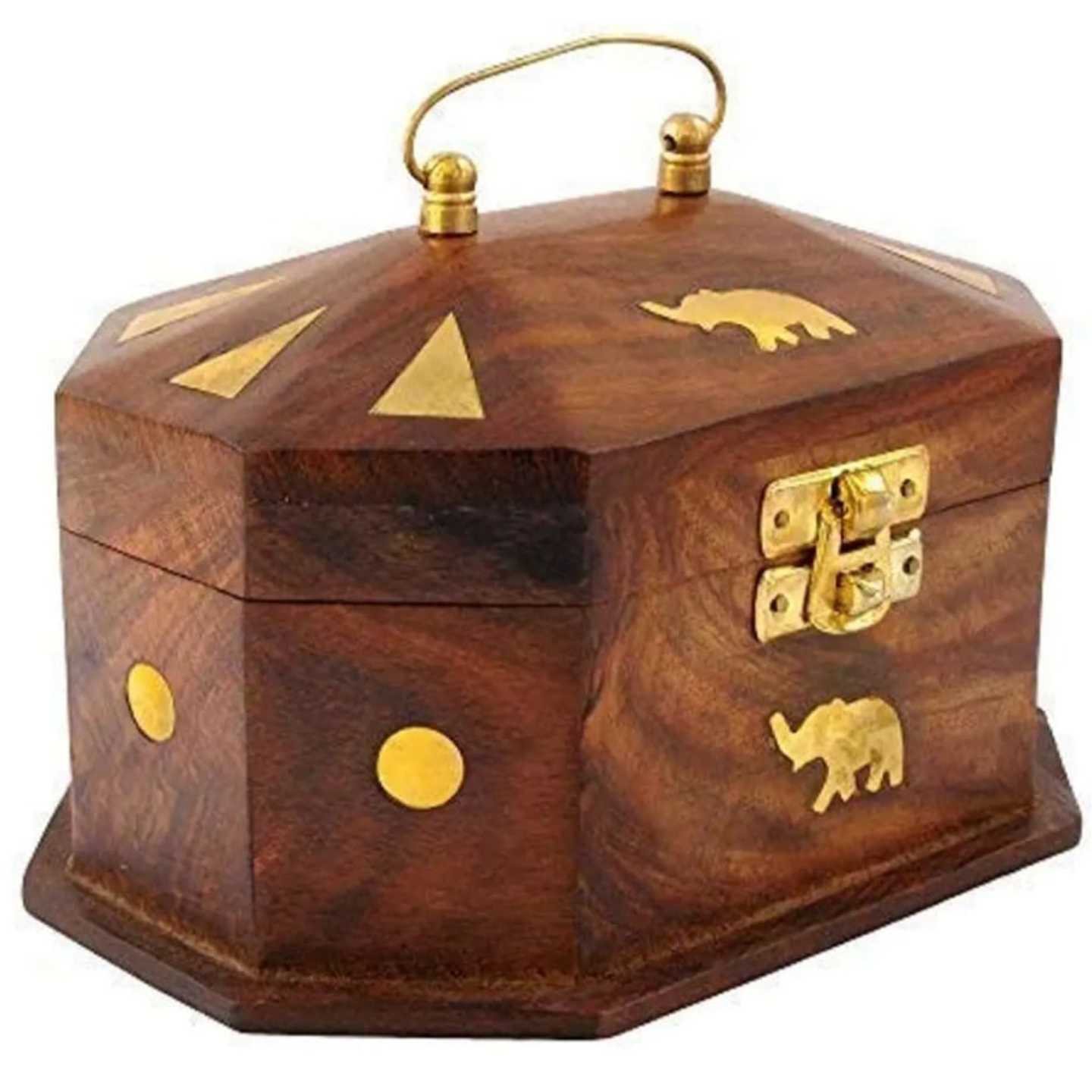 RC-EXCLUSIVE BRASS INLET JEWELLERY BOX