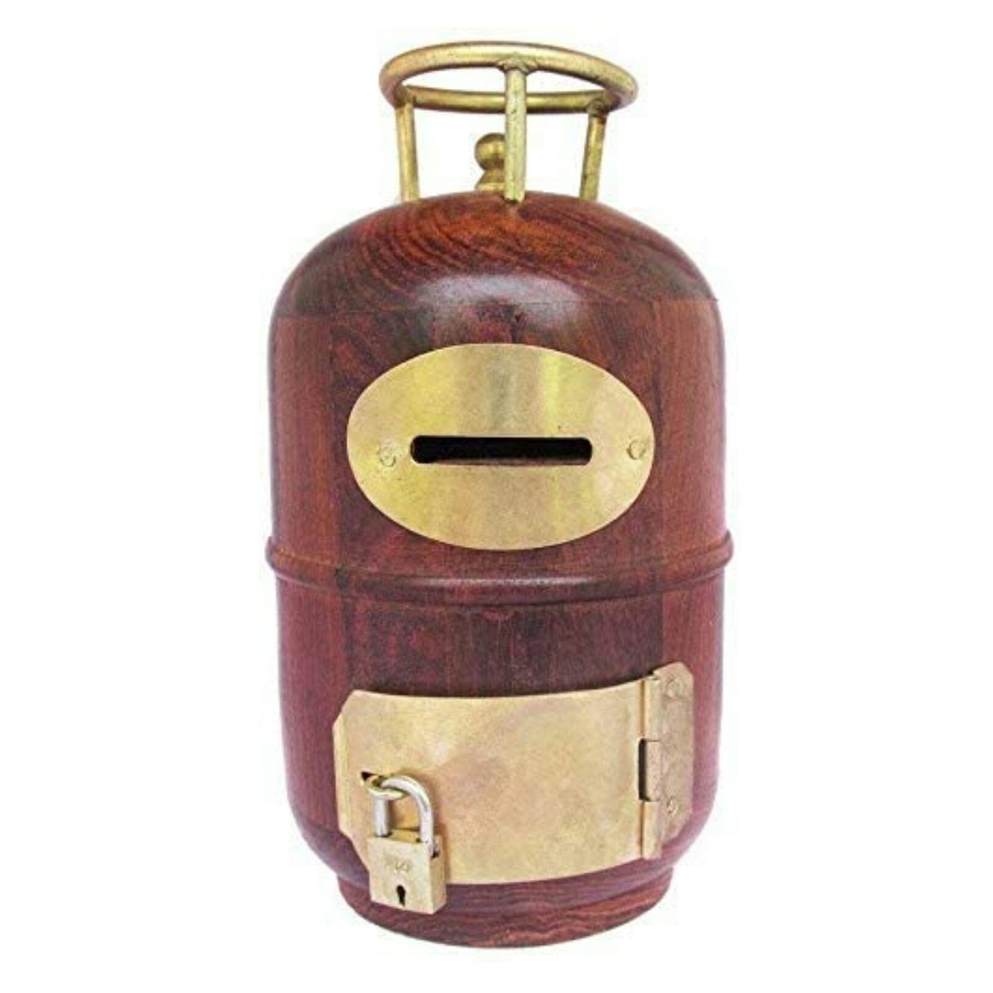 Gas Cylinder Shape Wooden Money Bank for Kids 