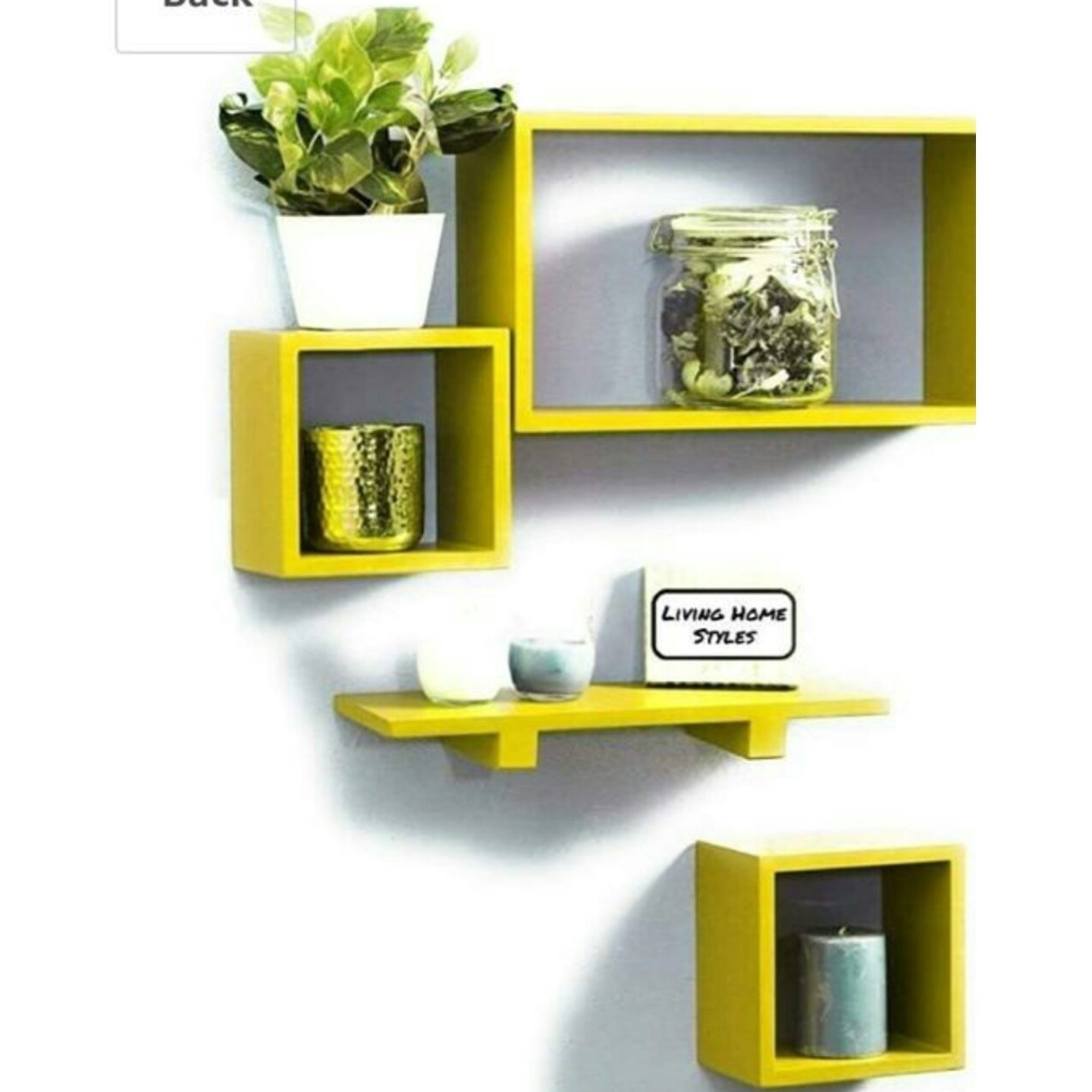 Wooden MDF Mix n Match Wall Shelf in assorted colours