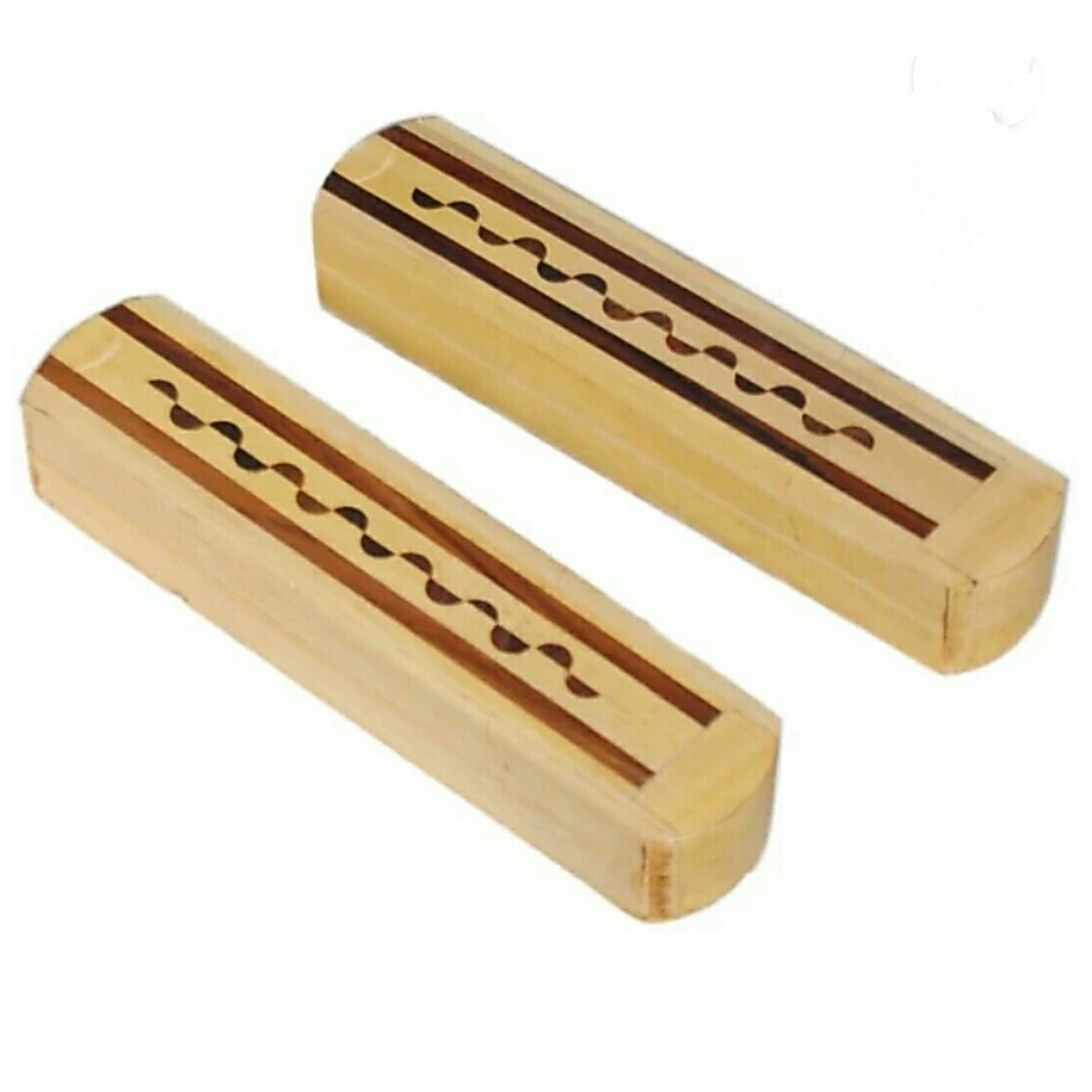 Solid Wood Handcrafted Pencil Box Pack of 2