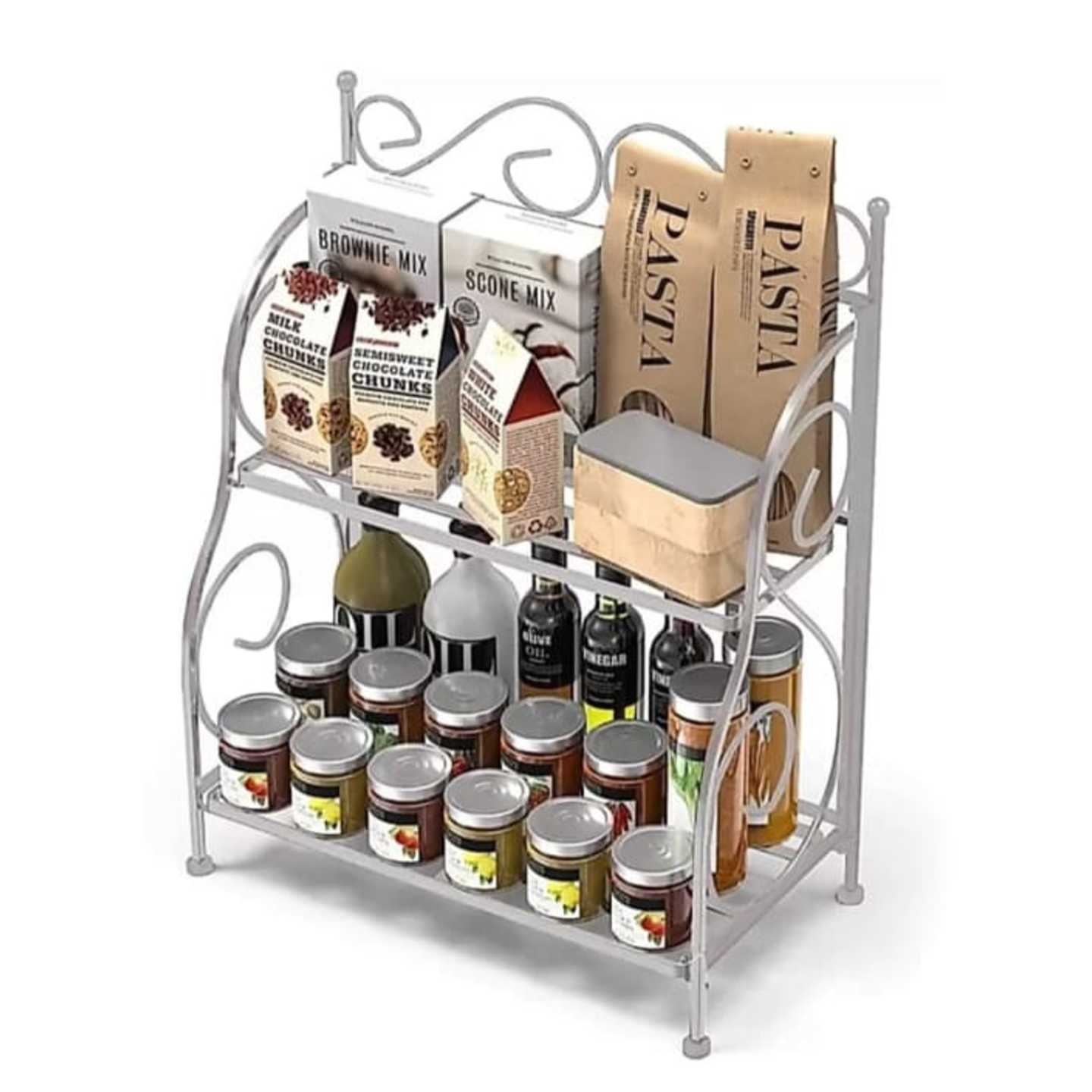 Multi Utility Kitchen Rack in white colour
