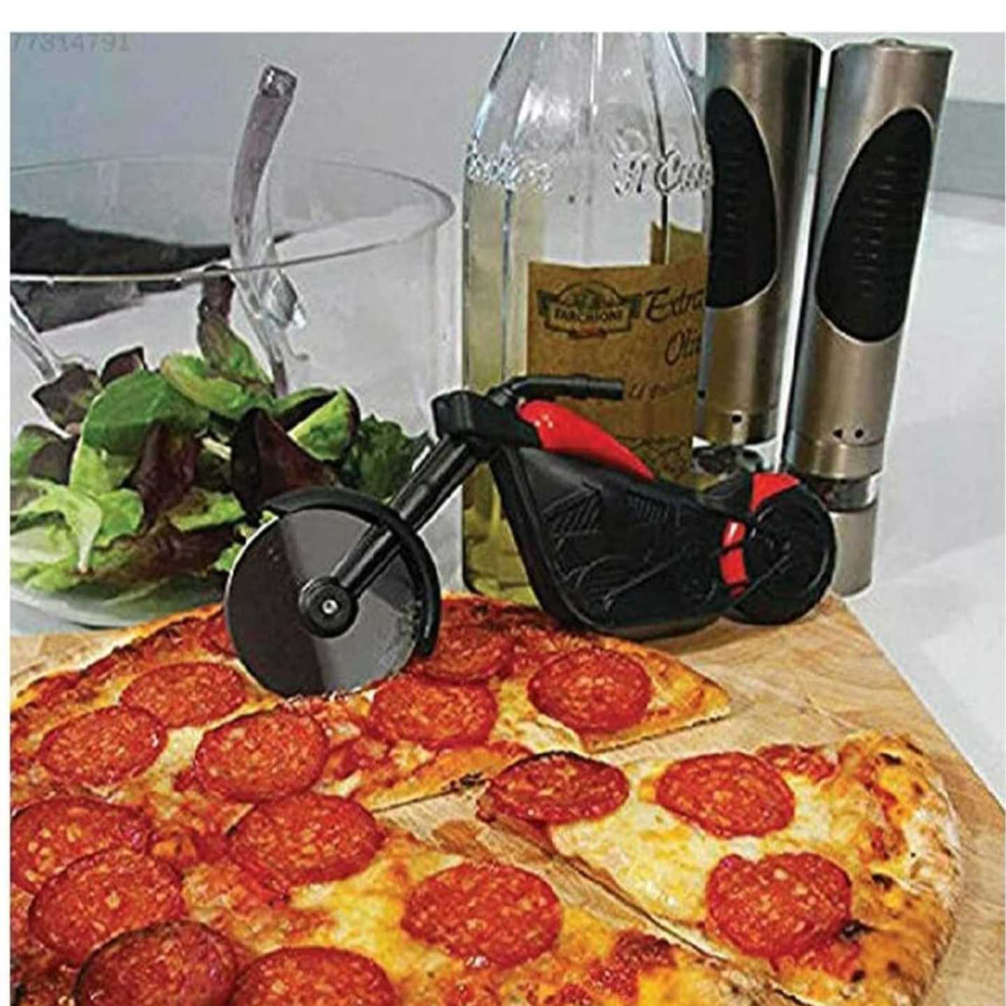 motorcycle shape pizza cutter