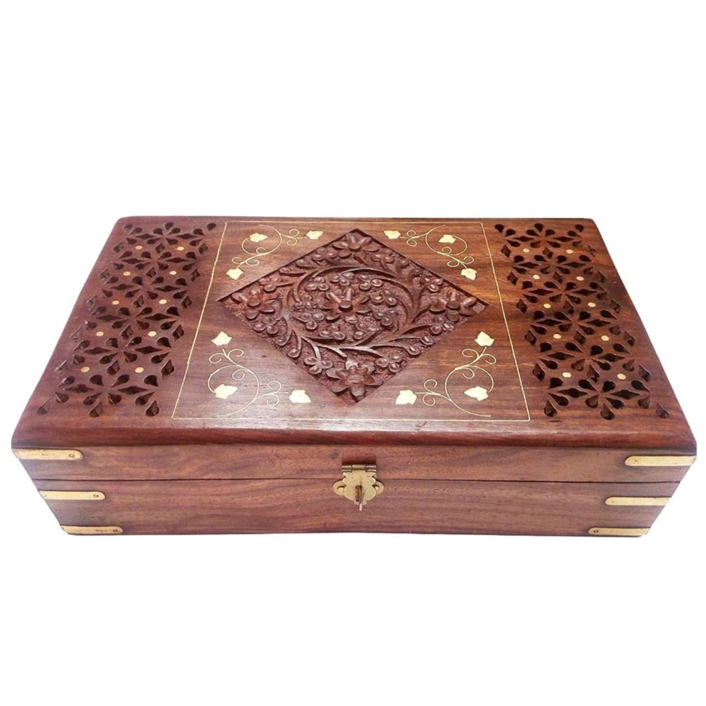 Brass Inlet embedded fancy jewellery box code RCPITALBHARAI