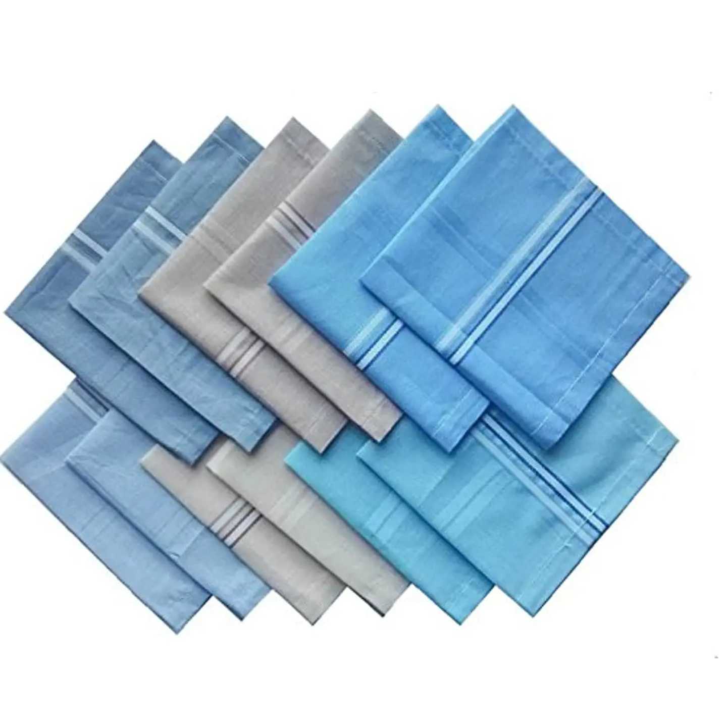 Super rich cotton Full Size Gents Handkerchief pack of 12