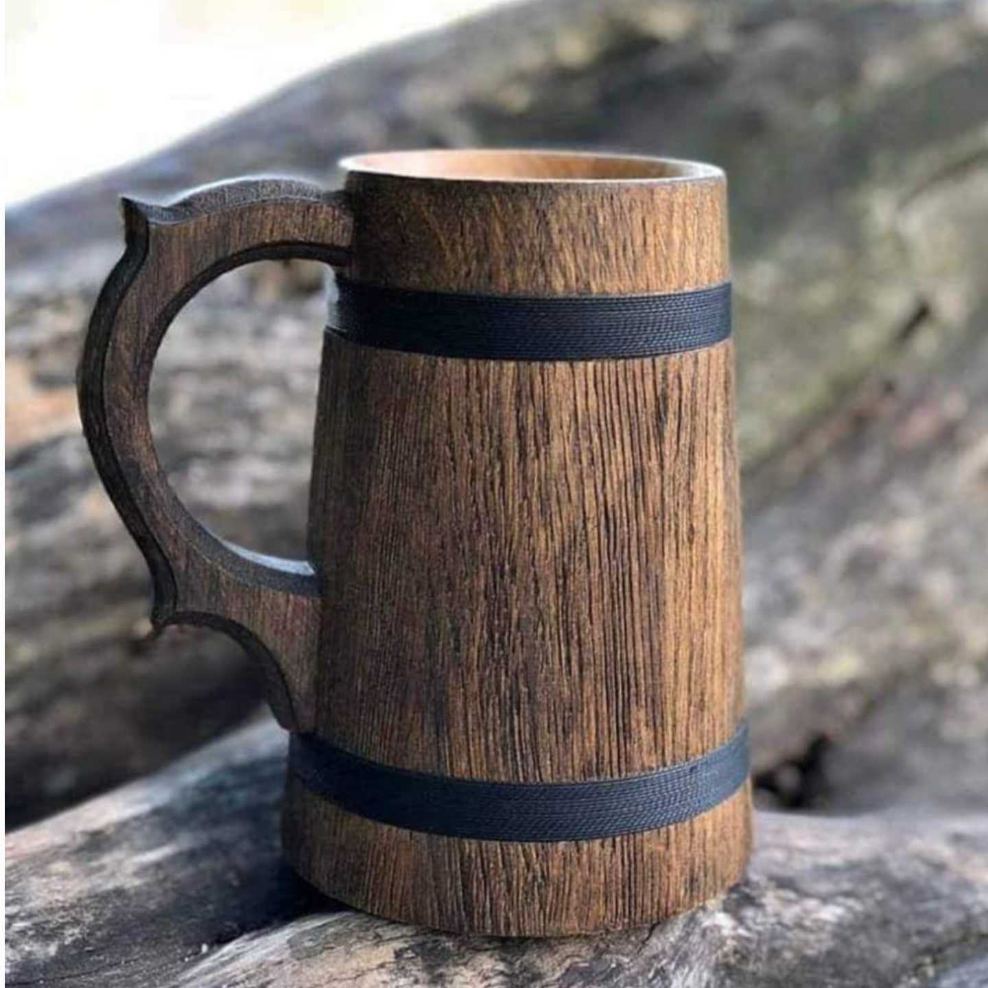 Solid Wood Coffee Mug in natural wood colour 