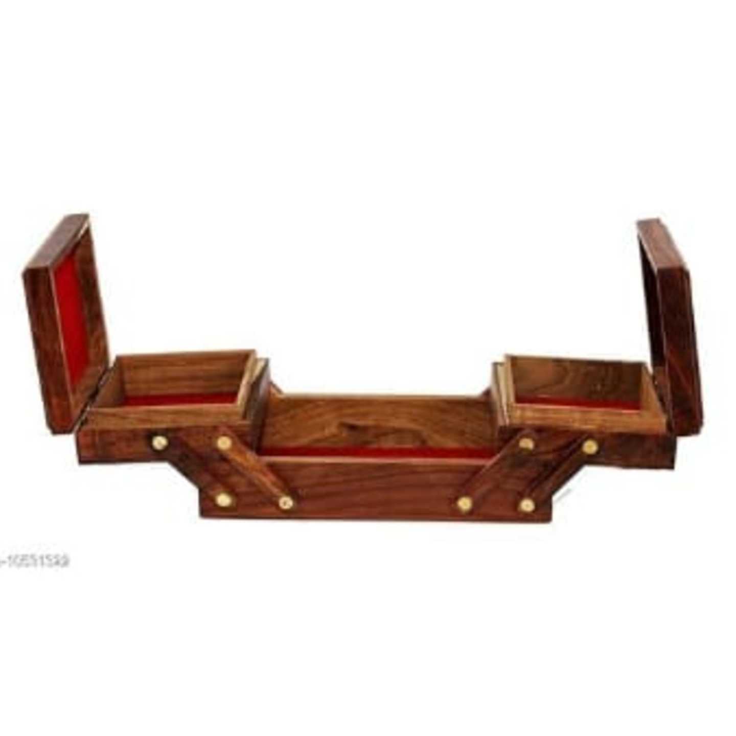 Solid Wood 2 fold fancy jewellery box