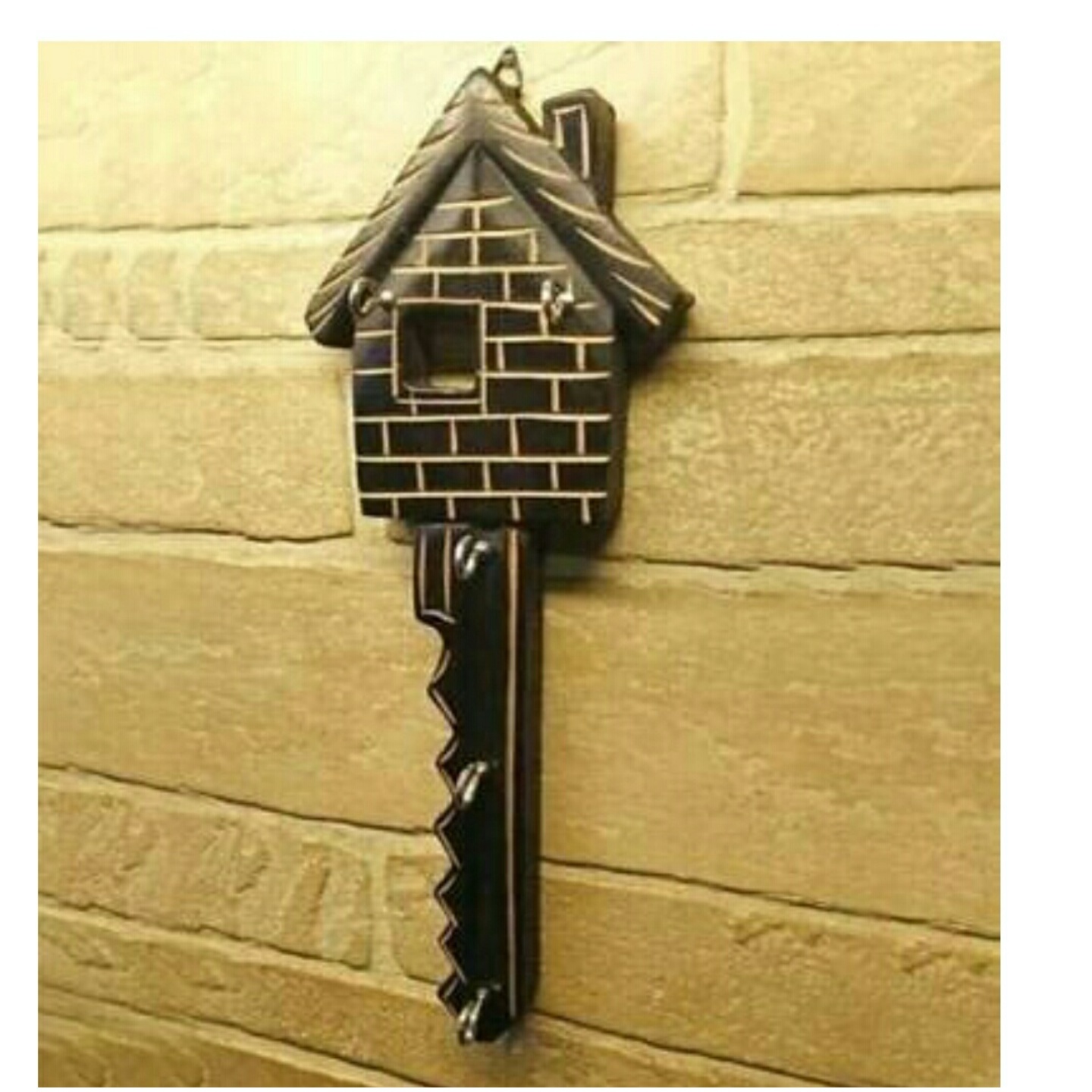 Wooden MDF Key House Shape Key holder Pack of 2