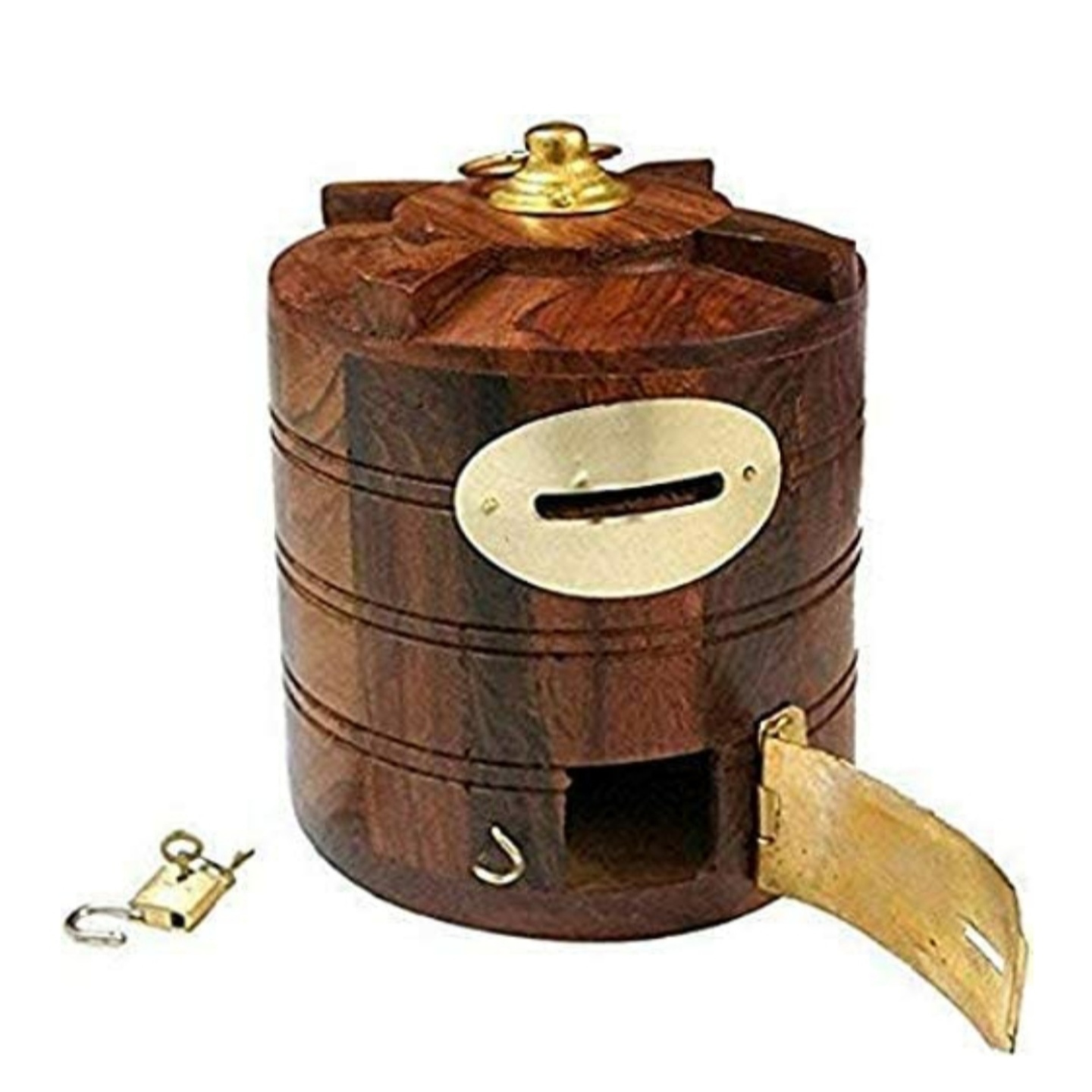 Water tank shape wooden money bank for kids in solid wood 