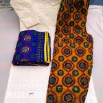 Chanderi Pant with Chikan Kurti and chanderi dupatta