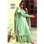 KURTI SET HEAVY RAYON WITH BUTTONS