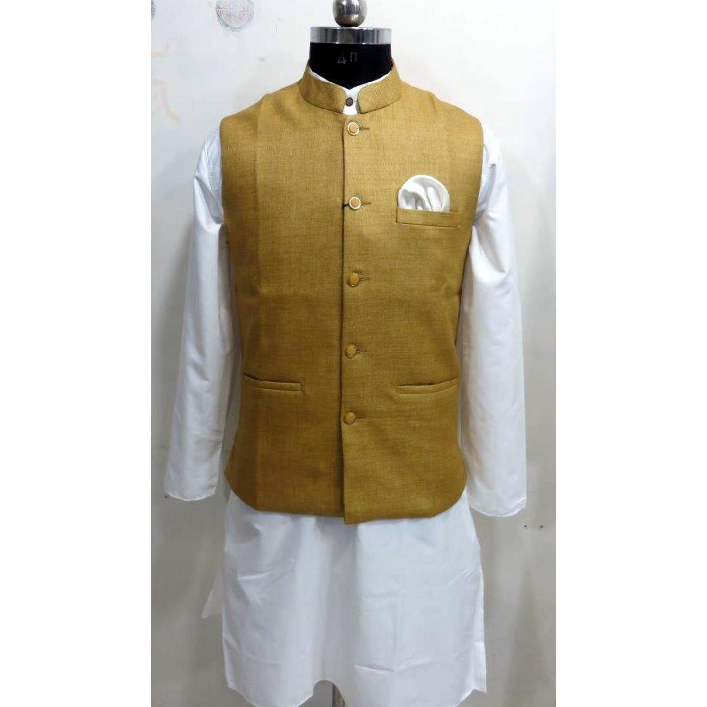NehruModi Jacket with White Kurta pajama set