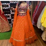 NEW DESIGNER PARTY WEAREMBROIDERY WORK LEHENGAS WITH WORK CHOLI AND DUPATTA