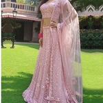 GEORGETTE LEHNGHA CHOLI WITH DUPPTA NET